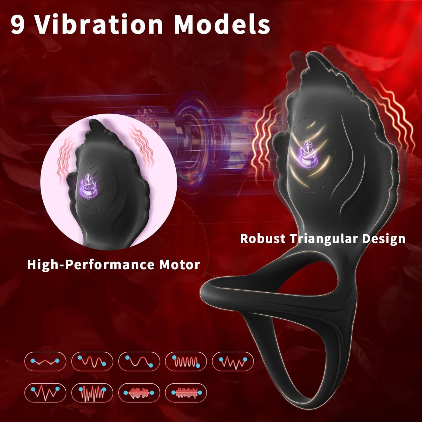 MystSculpt Vibrating Clitoral Stimulator Penis Ring