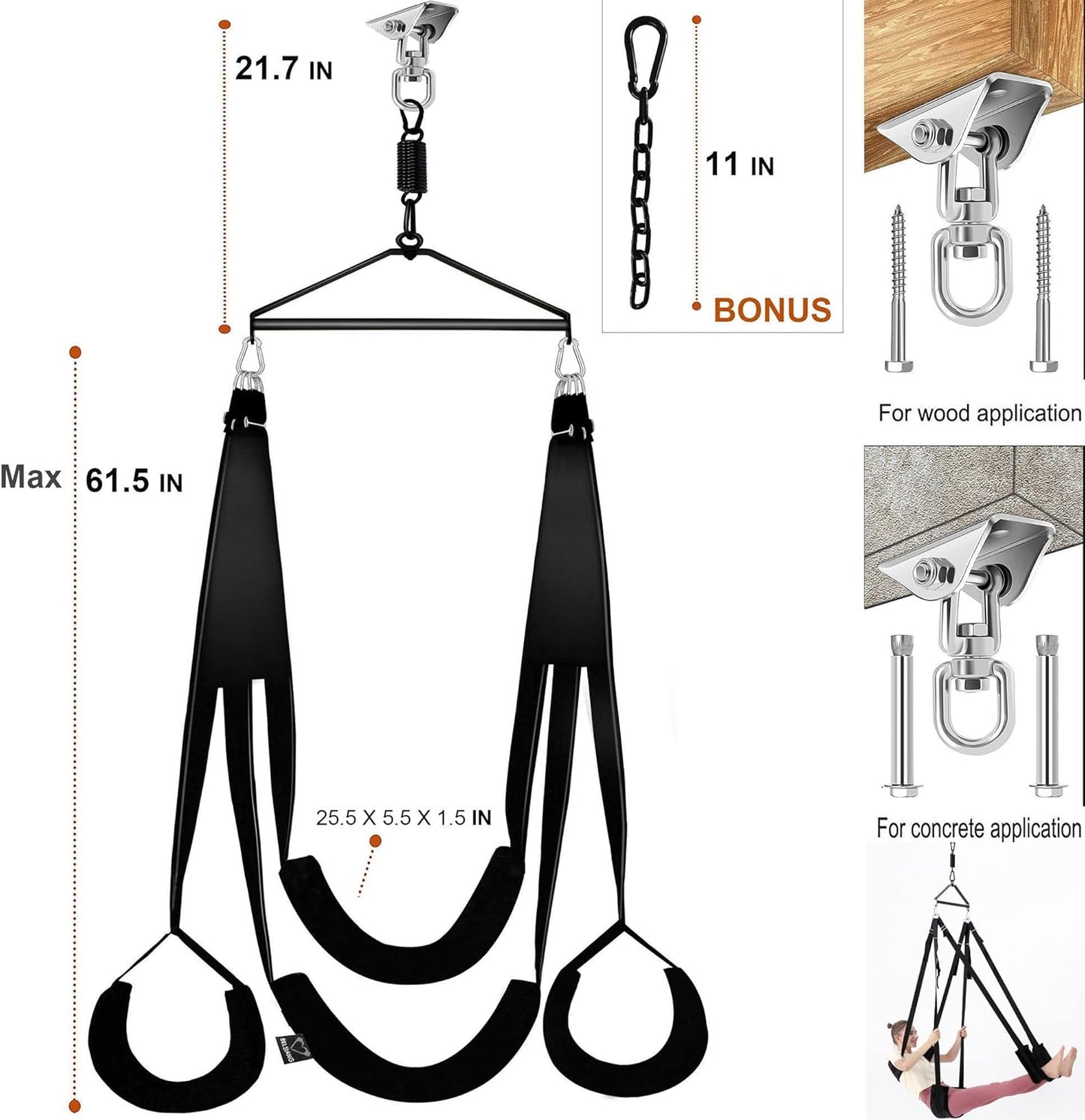 PurePleasure 360 Spinning Ceiling Sex Swing
