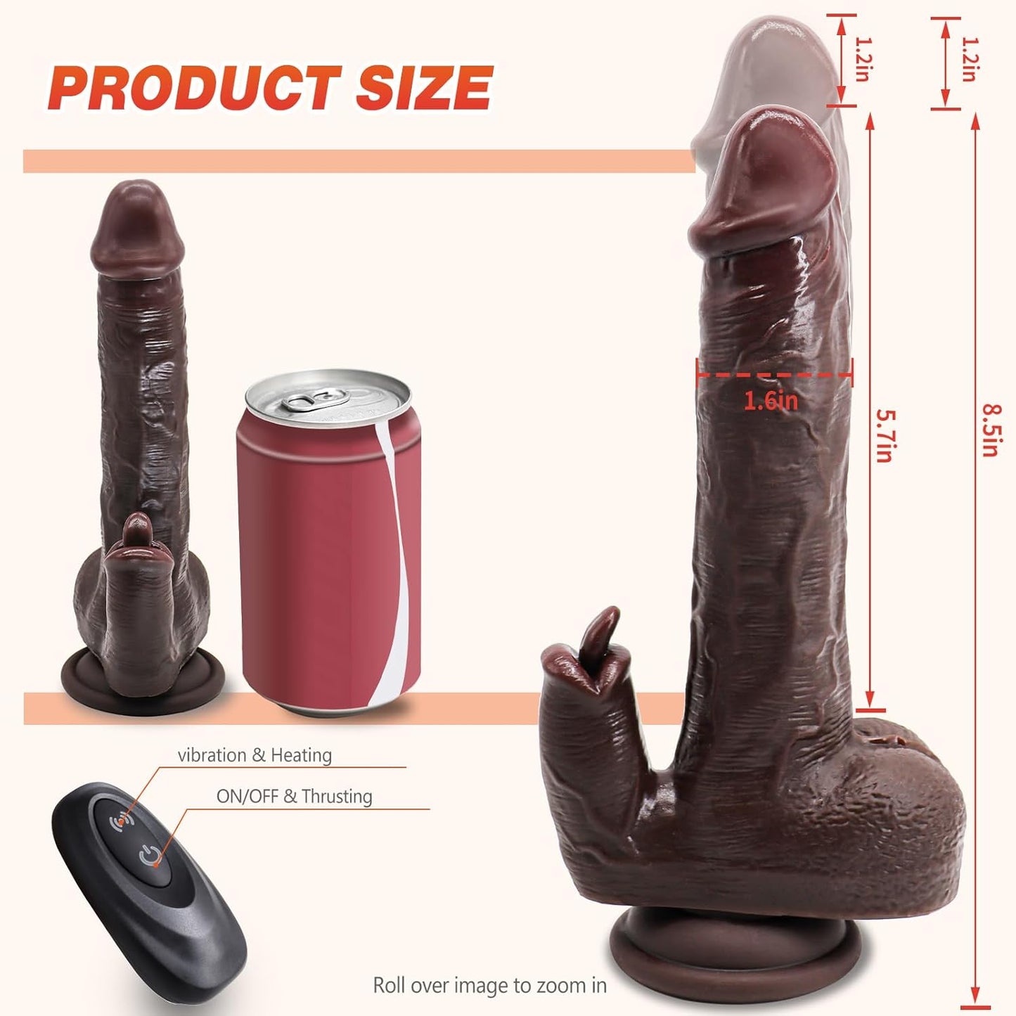 DuskLoom Vibrating Thrusting Dildo Vibrator