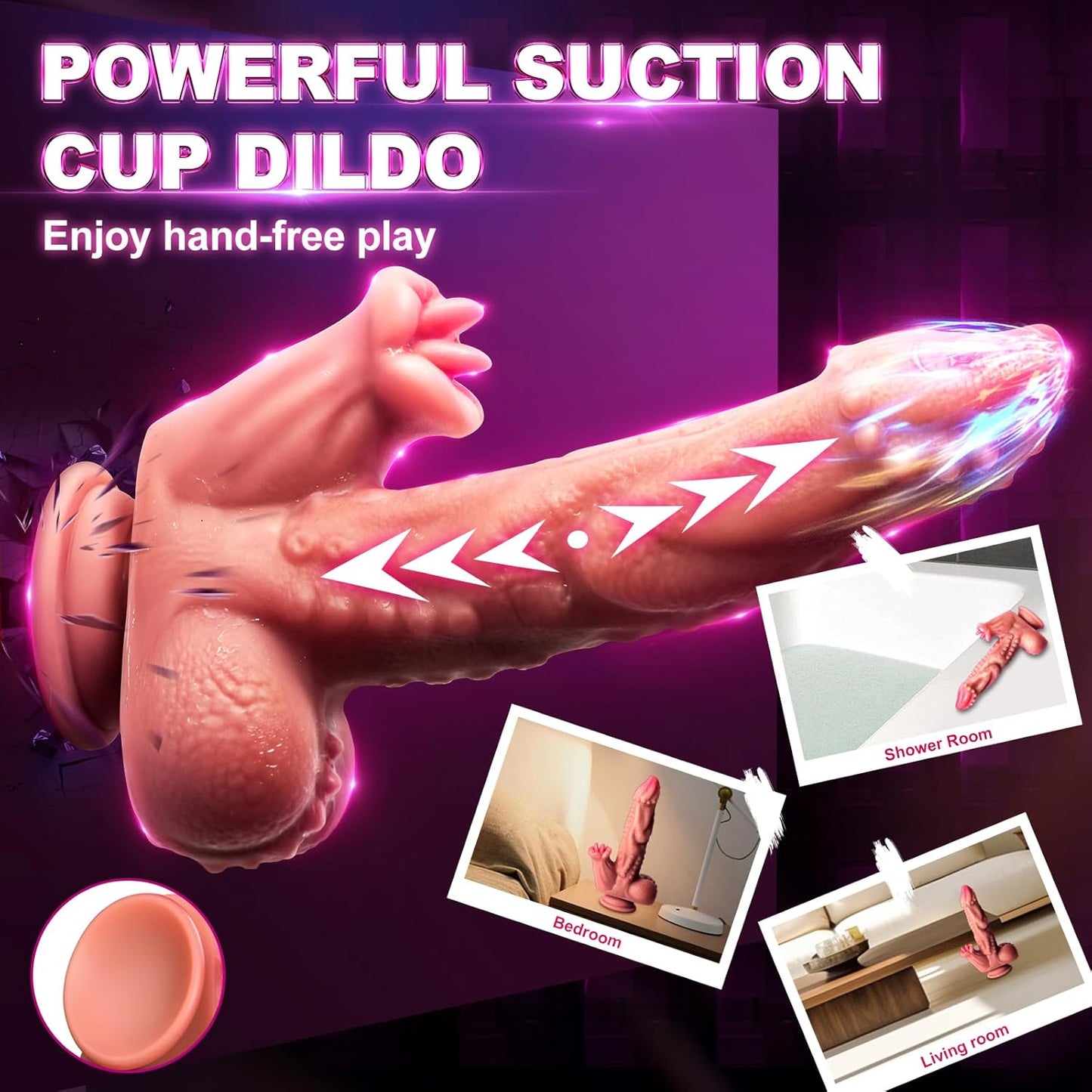 OctoRipple Thrusting Dildo Heating Vibrator