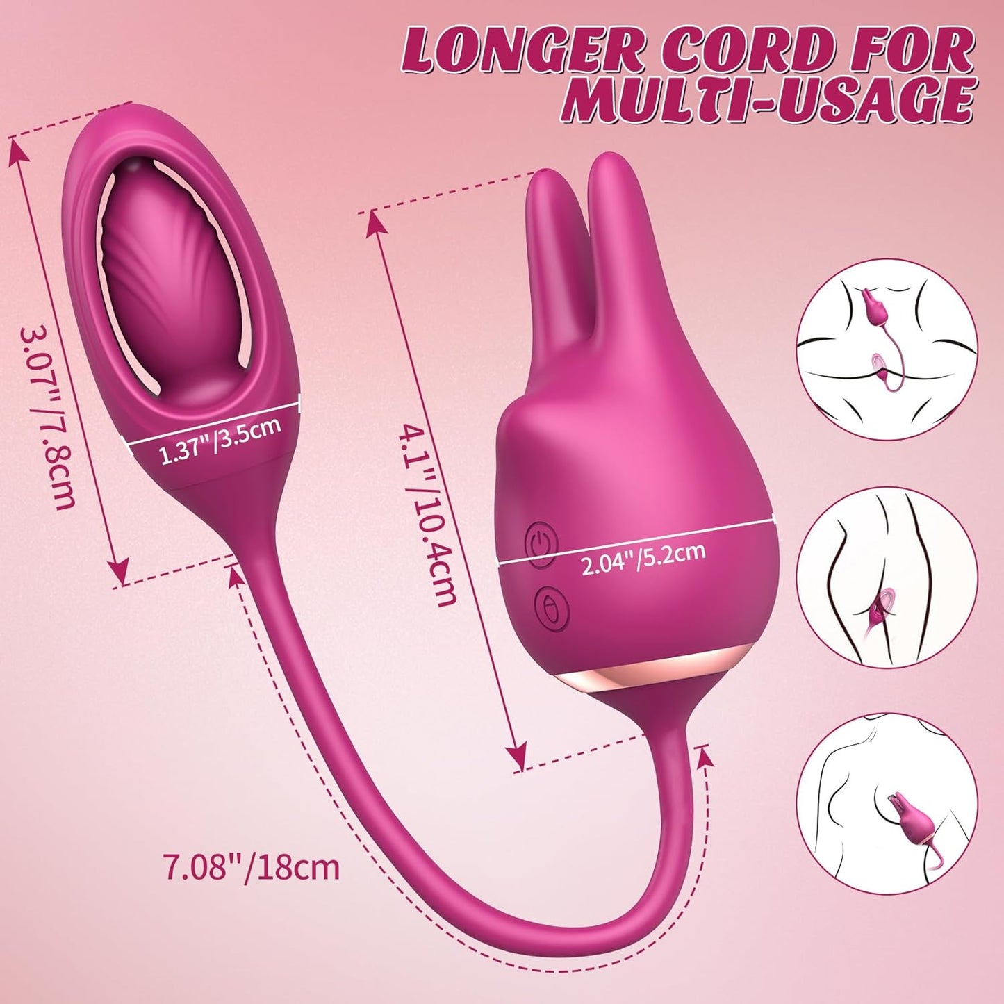 PleasureRabbit Inserted Vibrations Clitoral Stimulator