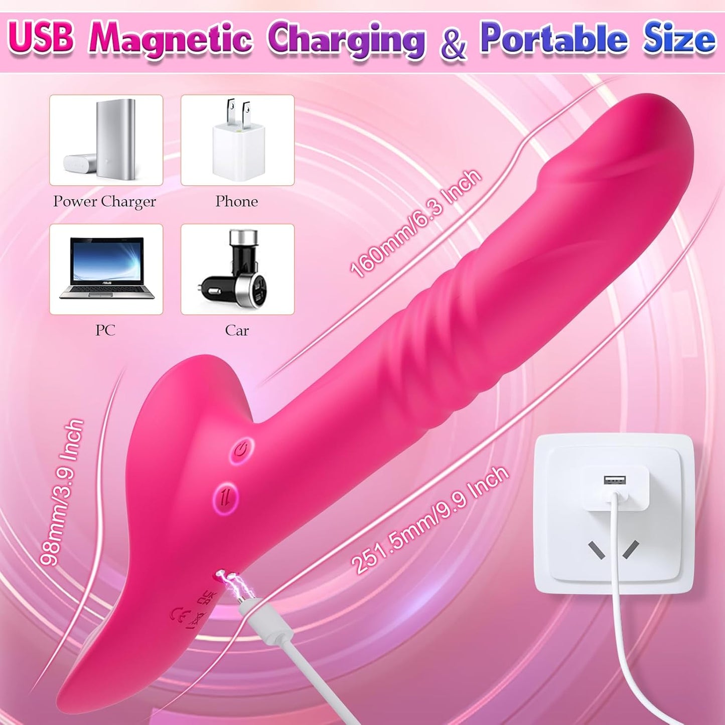 MysticRush Strap-On Thrusting Dildo