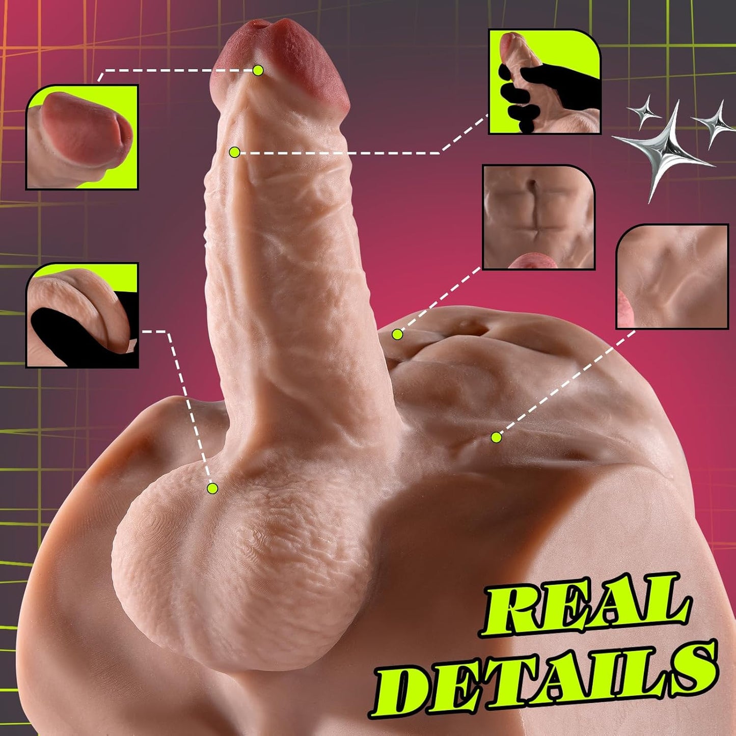 LustTitan Male Thick Dildo Sex Doll - SinfulX