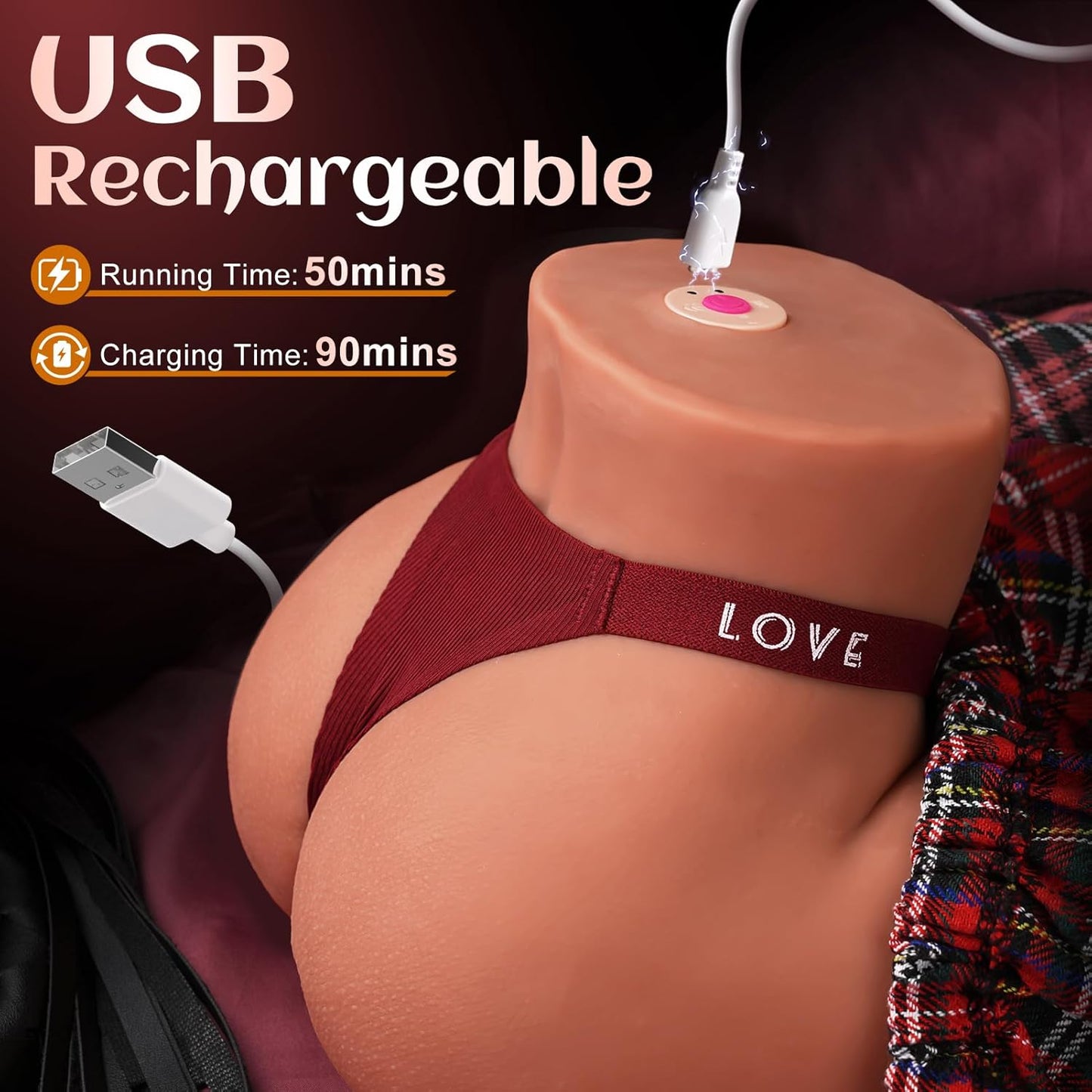 MidnightSiren 6lbs Vibrating Sex Doll Masturbator