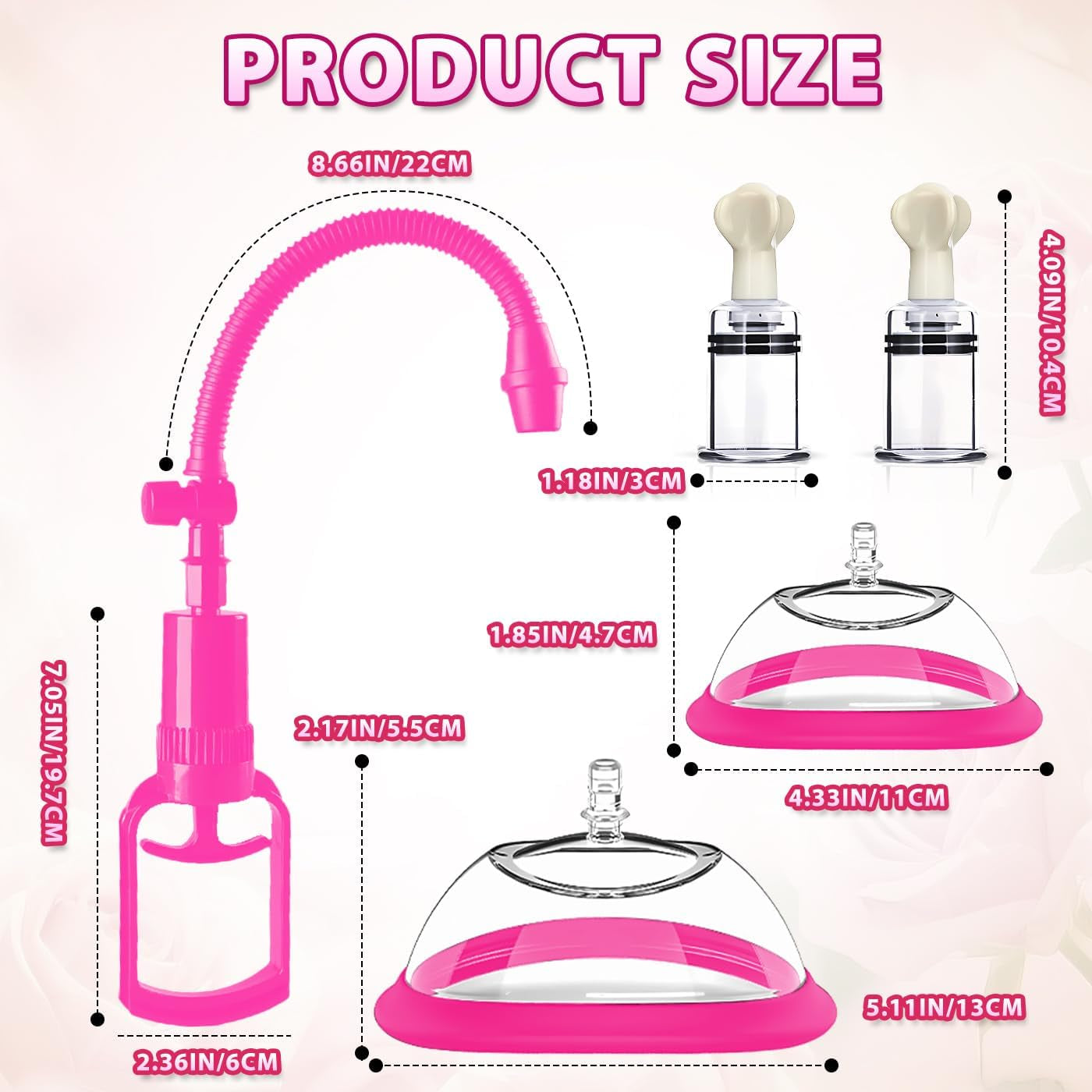 BlushCovet Pink Pussy Pump | Clitoral & Nipple Suction Set