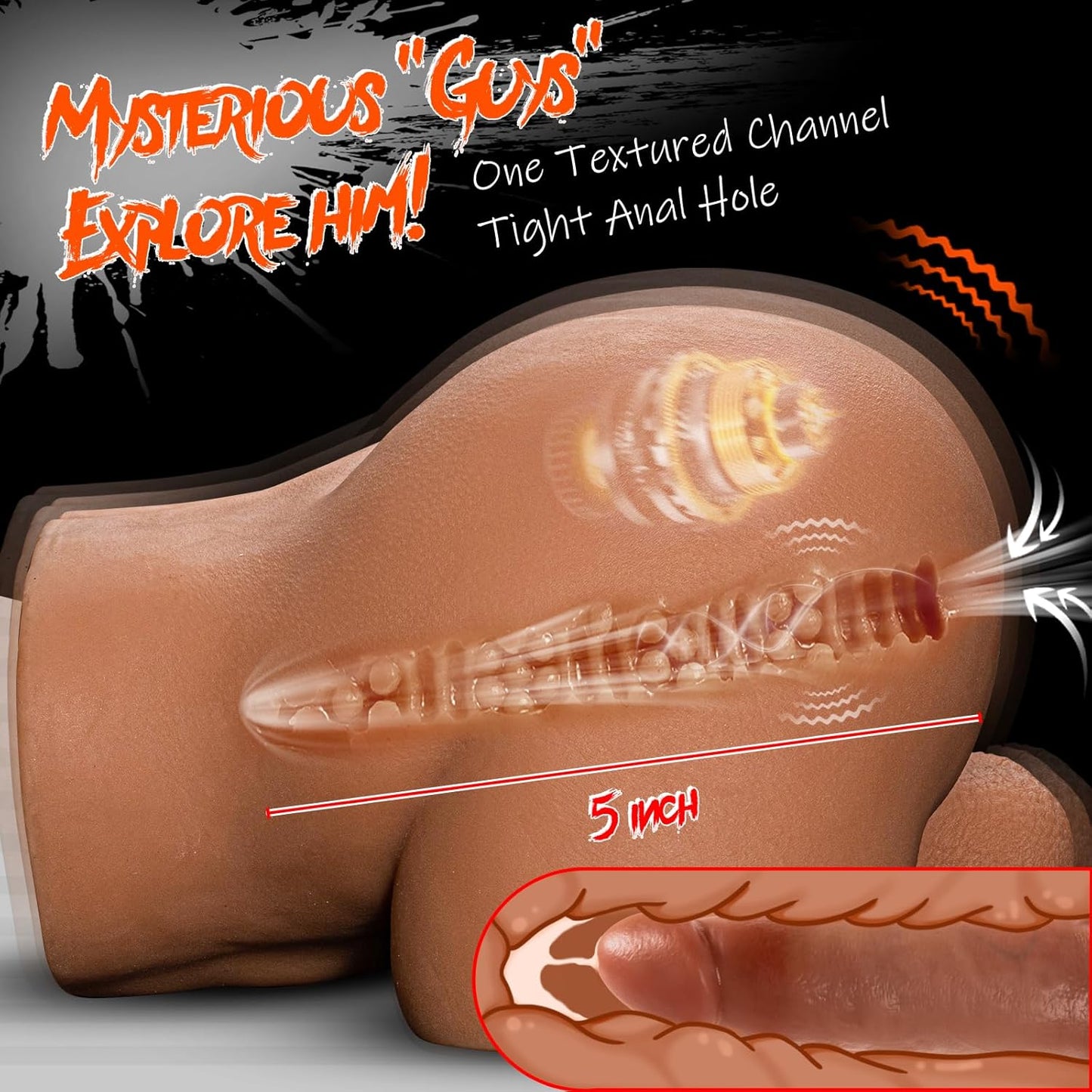 PeepTremor Vibrating 10lbs Anus & Testicles Sex Doll