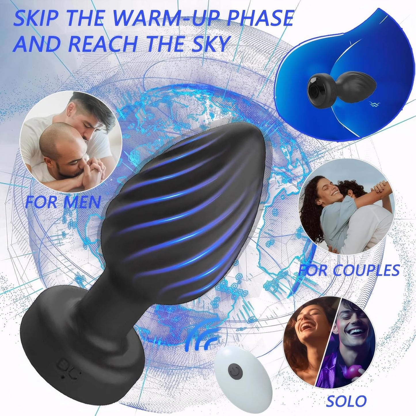 SirenSurge Remote - Controlled Vibrating Anal Plug - SinfulX