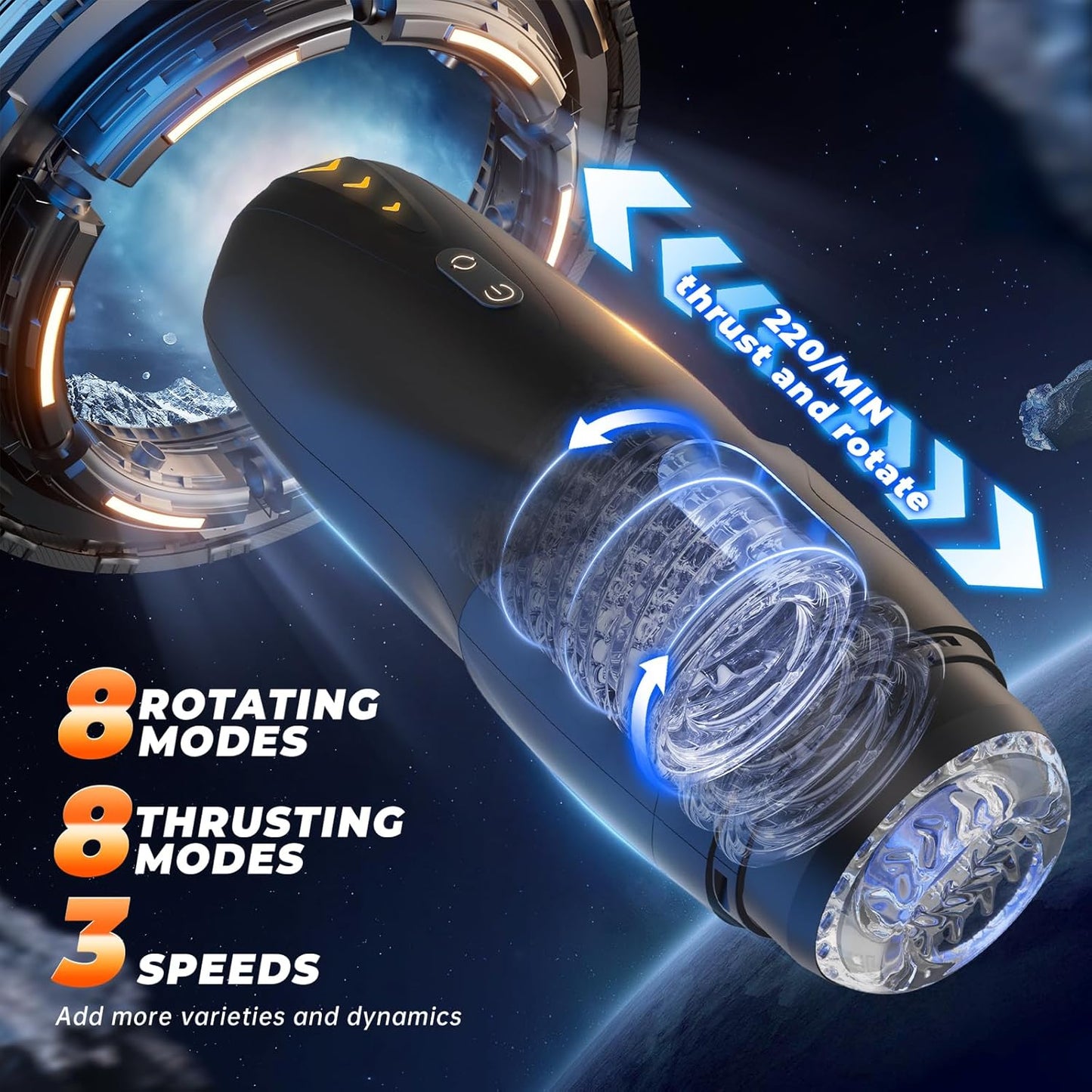 ApexTremor Thrusting & Spinning Male Stroker - SinfulX