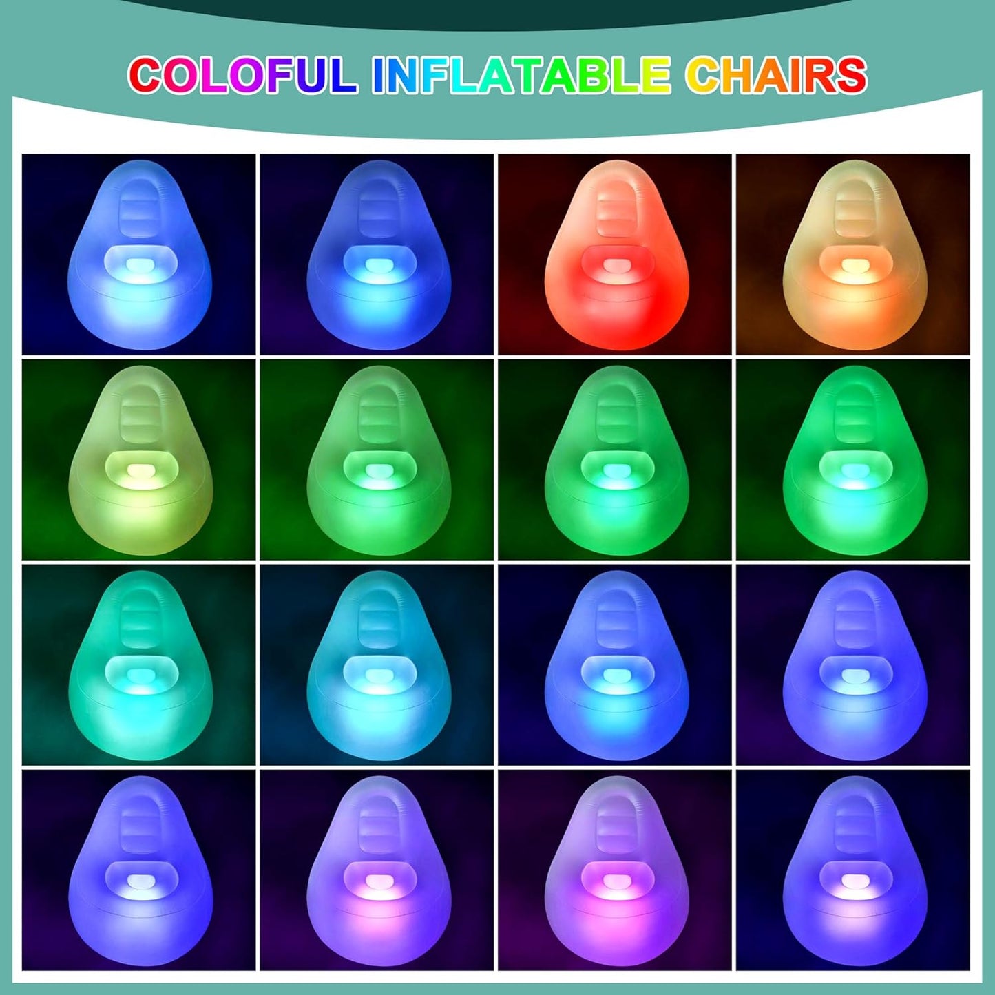 LightMuse LED Inflatable Sex Positions Chair