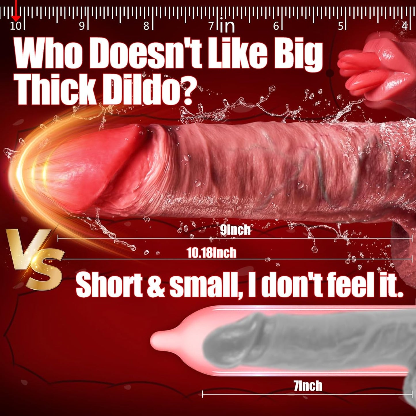 HyperPlunge Thick Thrusting Dildo Vibrator - SinfulX