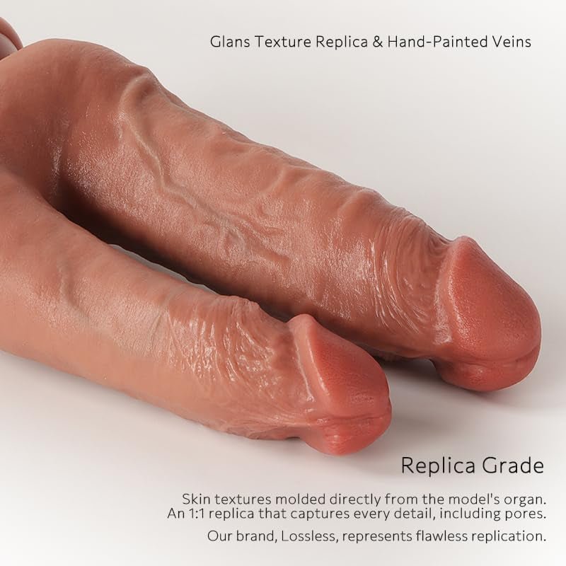 Ultra - Realistic Double - Ended Dildo: Non - Porous Silicone, Double Headed Dildo with Strong Suction Cup - Ideal Adult Penis Toy for Women, Gay, and Couples - Consoladores. No.85 - SinfulX -