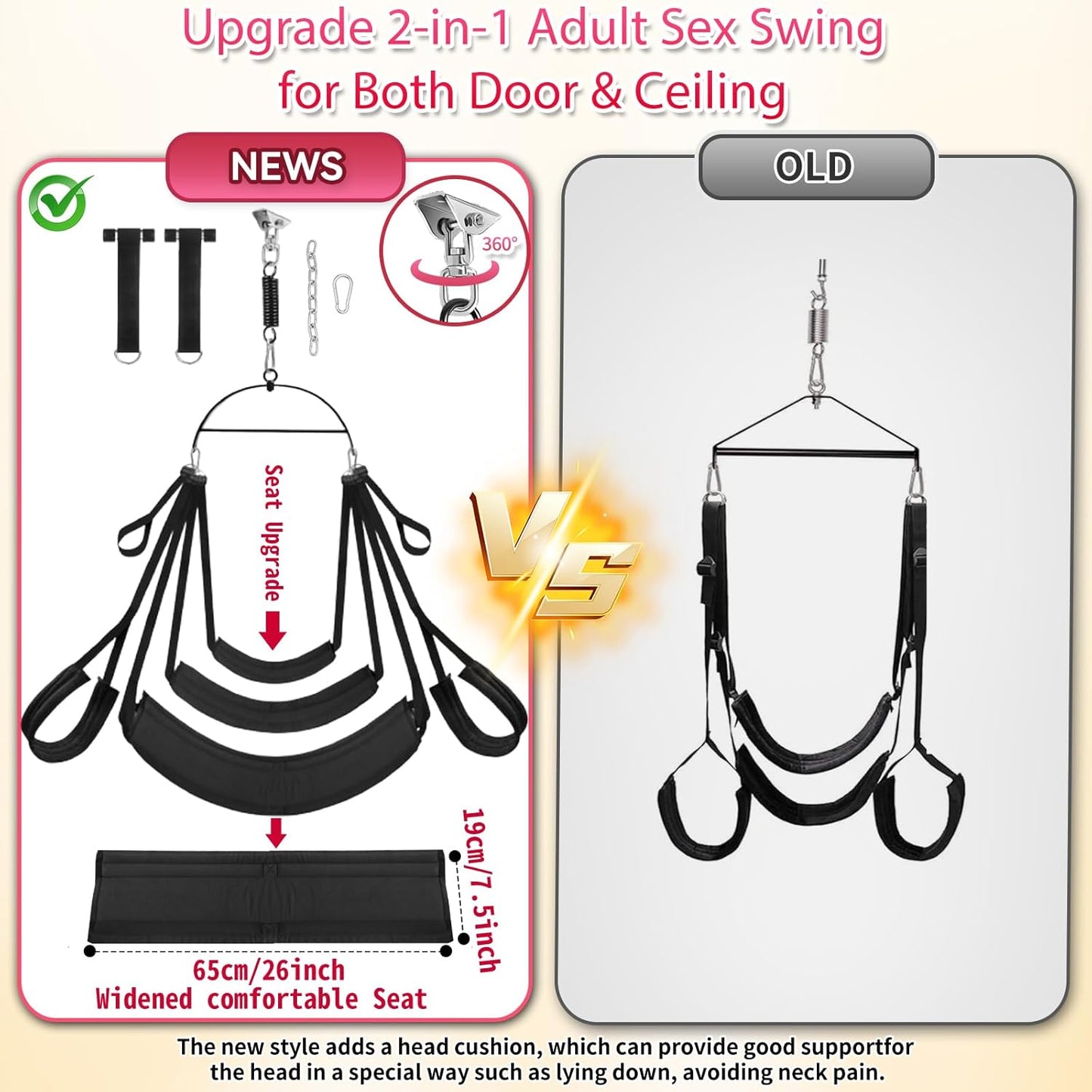 AeroRotate 2 - in - 1 360° Sex Swing 800lb - SinfulX -
