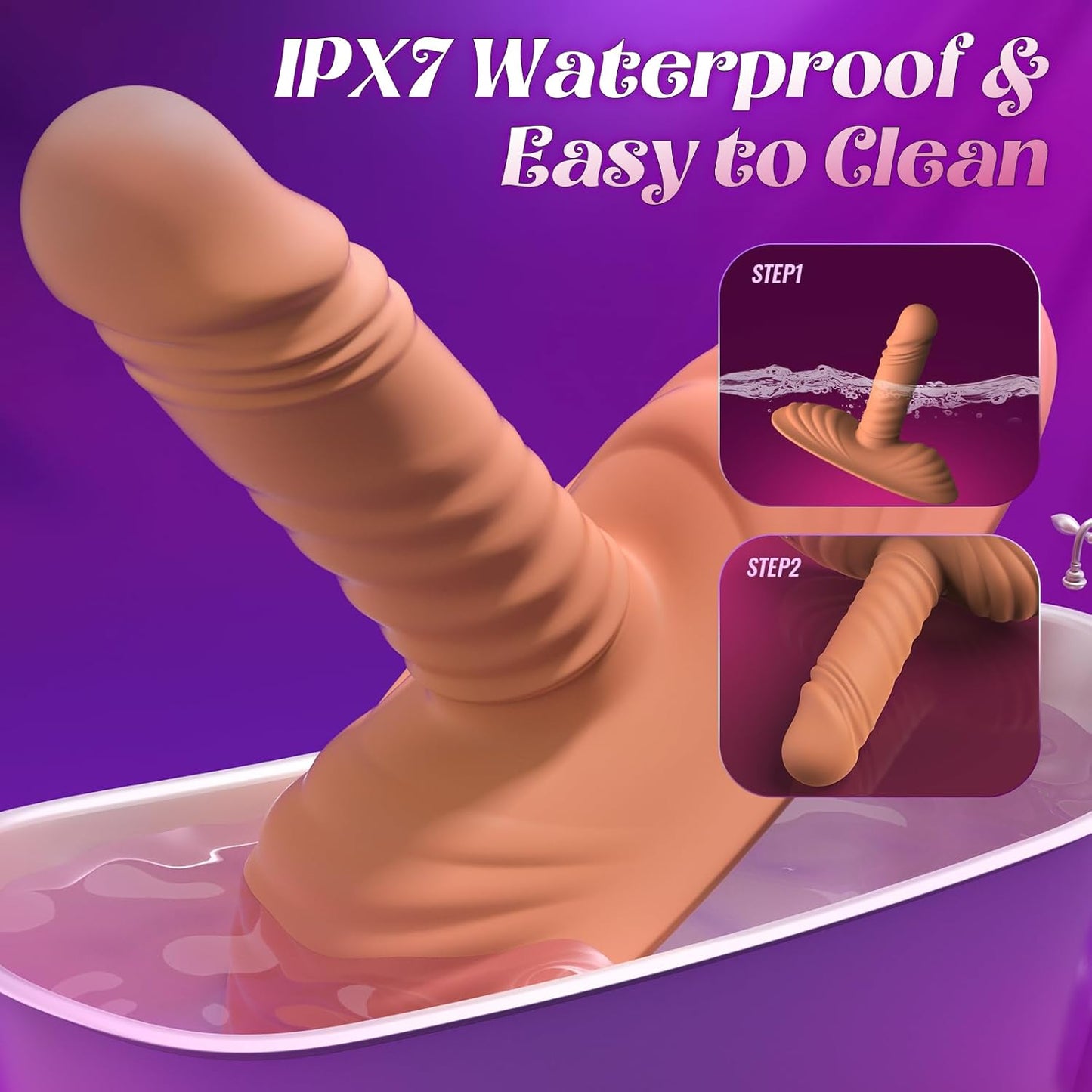 Thrusting Dildo Vibrator Women Sex Toys, Riding Grinding Dildos Adult Toys Sex Toy with 9 Vibrating 3 Thrusting, G Spot Clit Anal Vibrators Adult Sex Toys & Games for Couples Remote Control - SinfulX -
