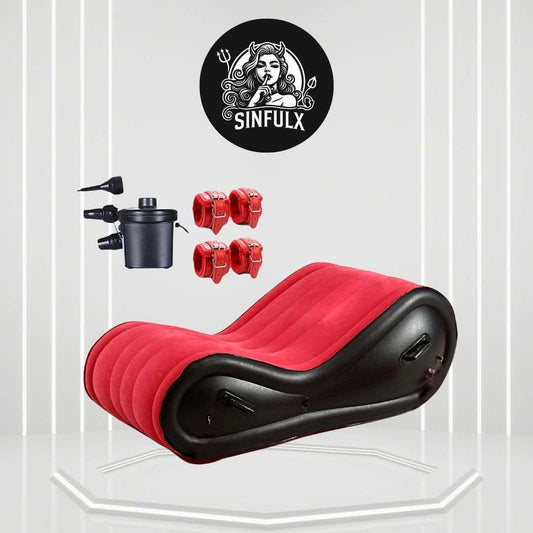 AirSupport Bondage BDSM Sex Sofa with Restraint Cuffs - SinfulX