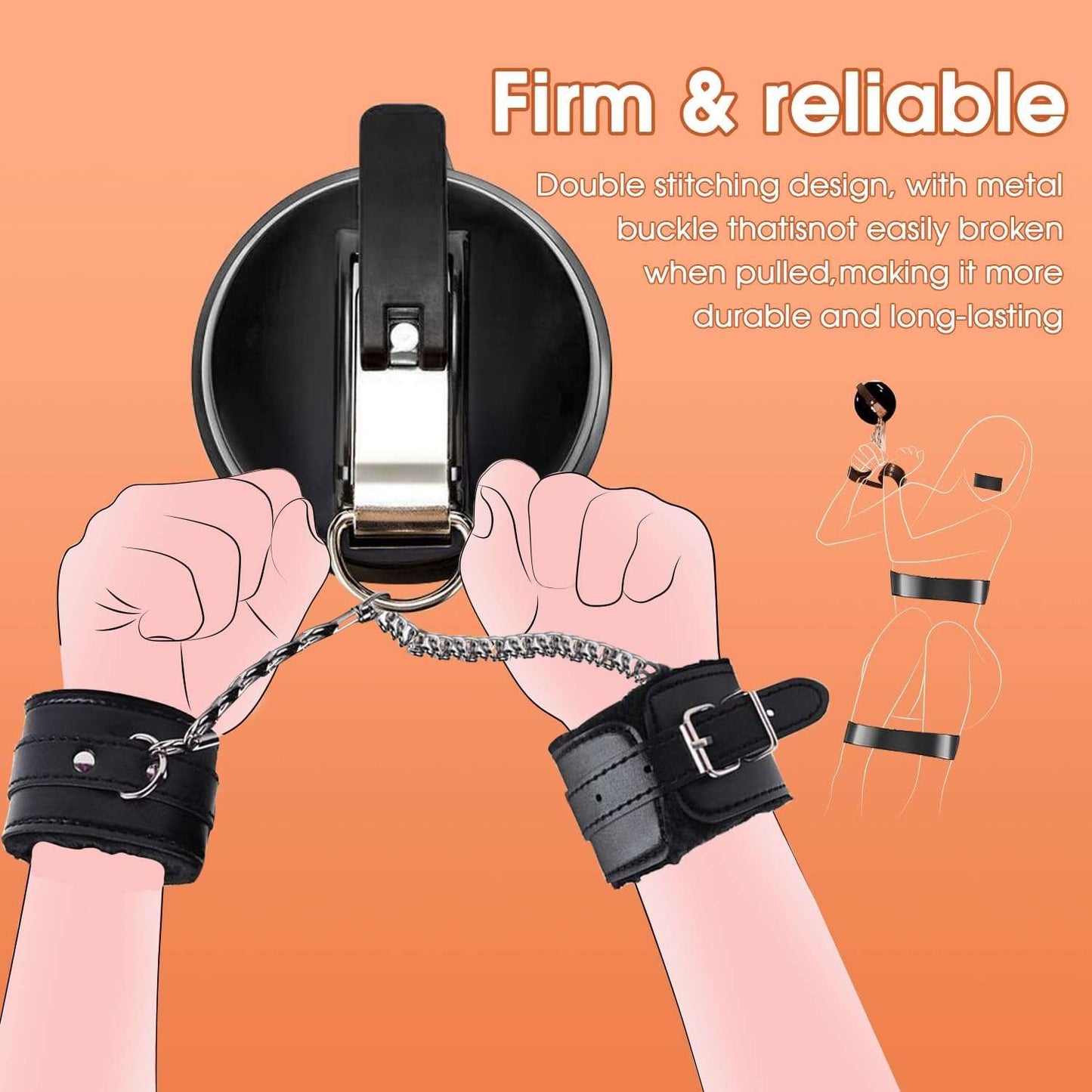 Suction Cup Handcuff Restraint Kit for BDSM - SinfulX
