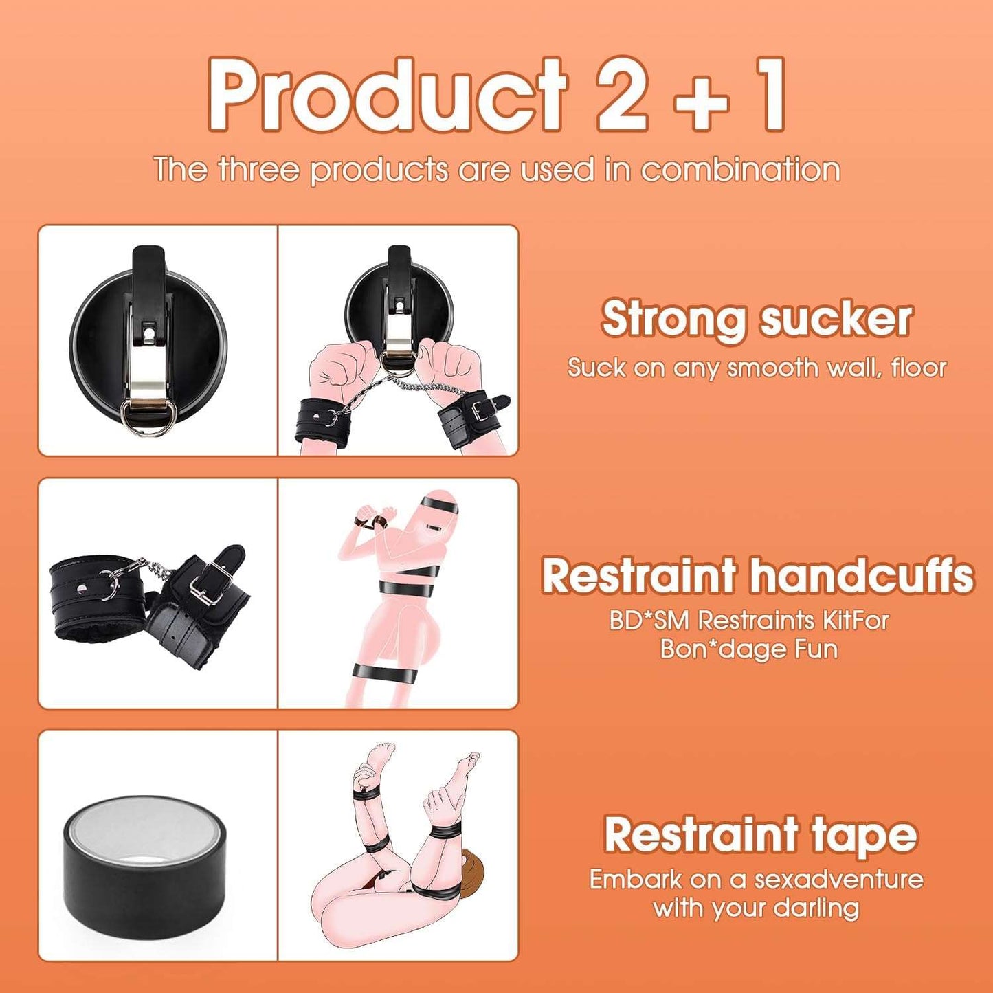 Suction Cup Handcuff Restraint Kit for BDSM - SinfulX