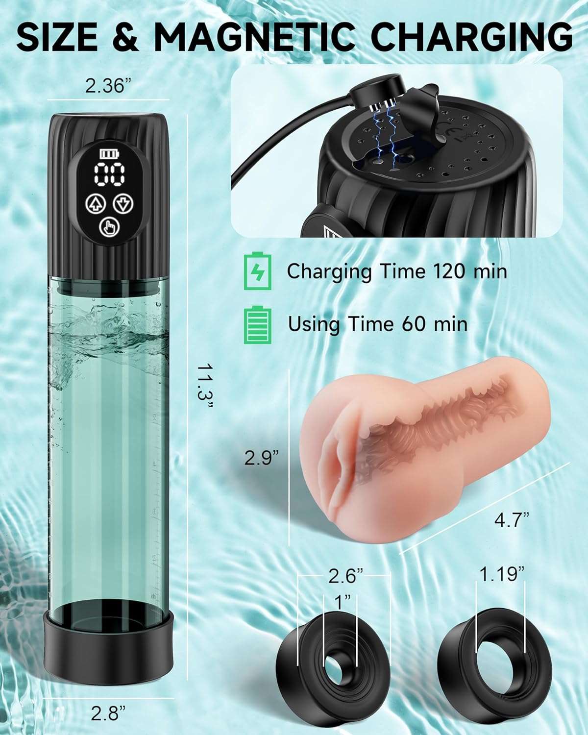 AquaGrip Penis Pump Male Masturbator - SinfulX