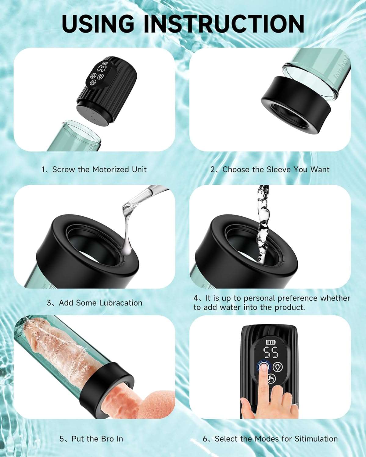 AquaGrip Penis Pump Male Masturbator - SinfulX