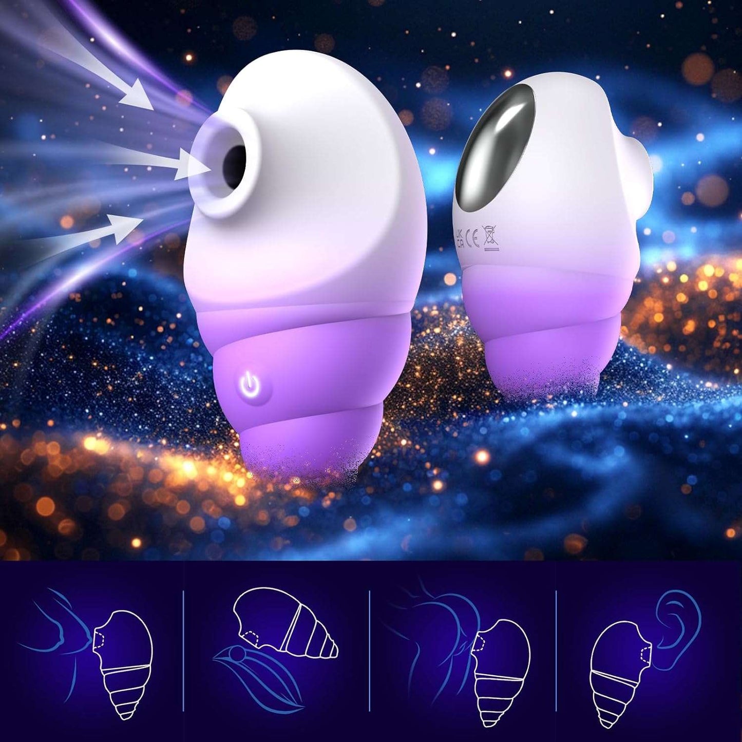 Conch - Shaped Clit Power Suction Vibrator - SinfulX