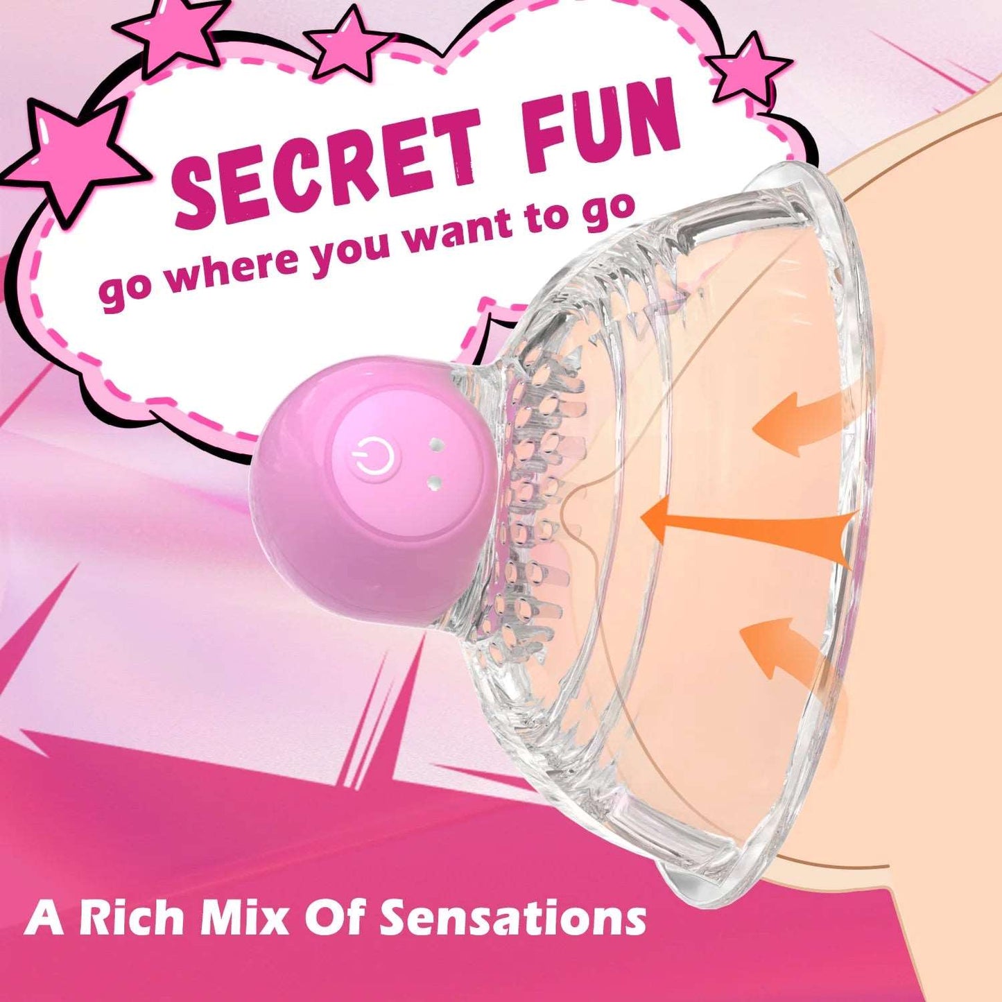 Remote - Controlled Vibration Nipple Teasers - SinfulXVibrating Nipple Clamps