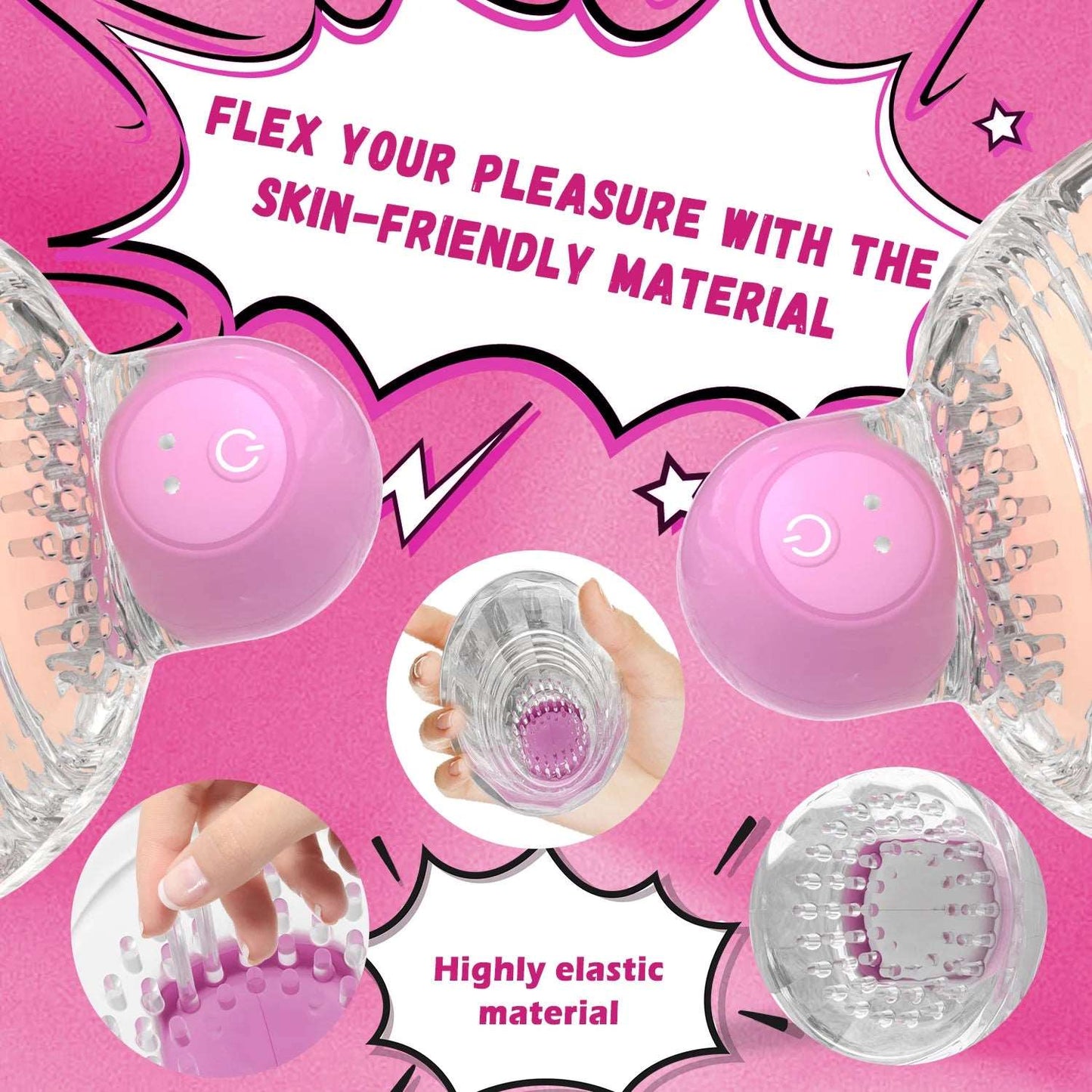 Remote - Controlled Vibration Nipple Teasers - SinfulXVibrating Nipple Clamps