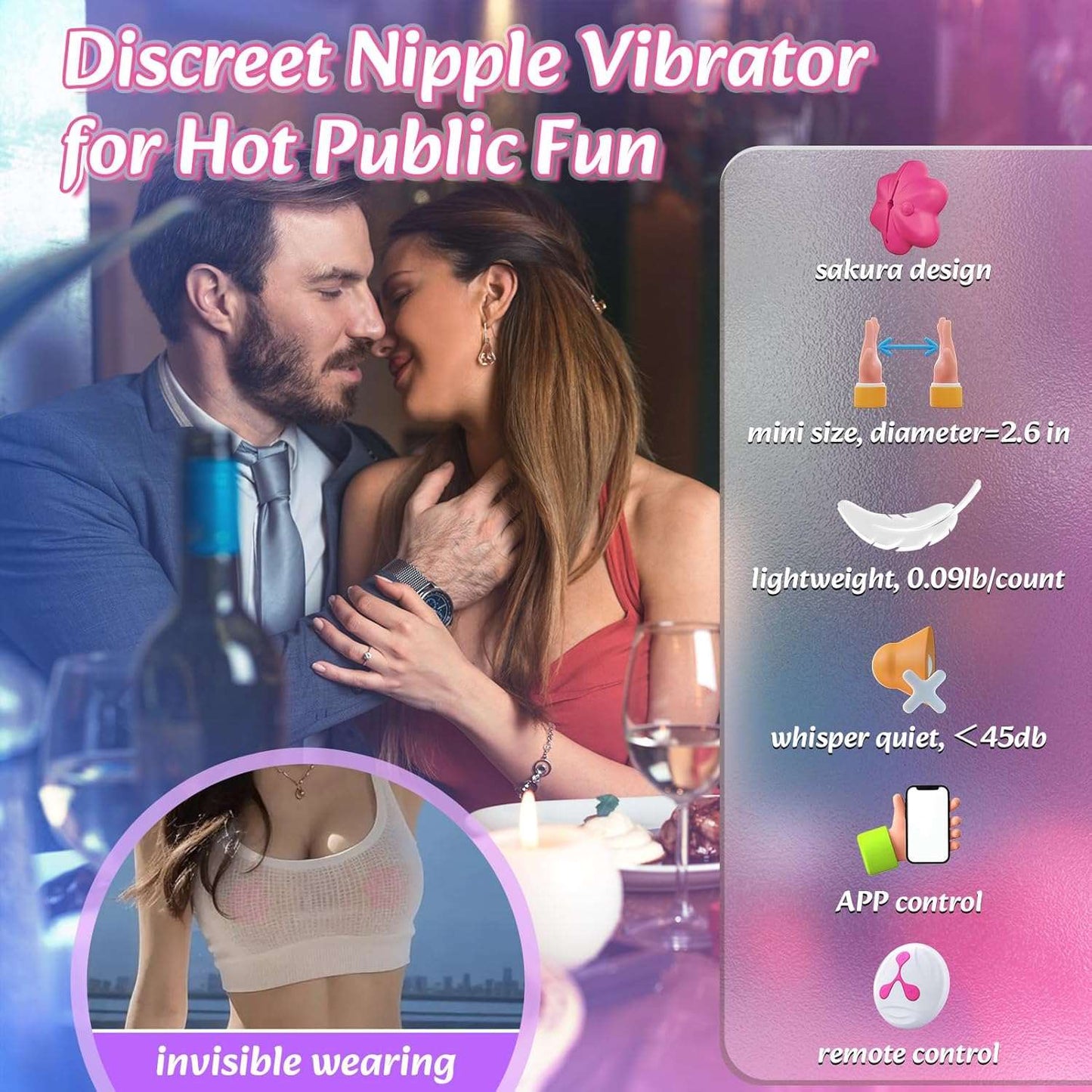 Wireless Remote - Controlled Vibrating Nipple Clamps - SinfulX