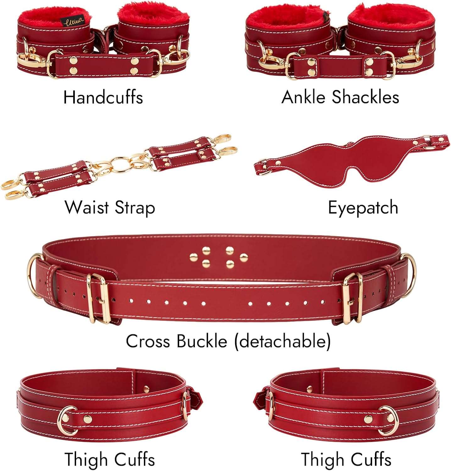 6 - Piece Complete BDSM Restraint Set - SinfulX