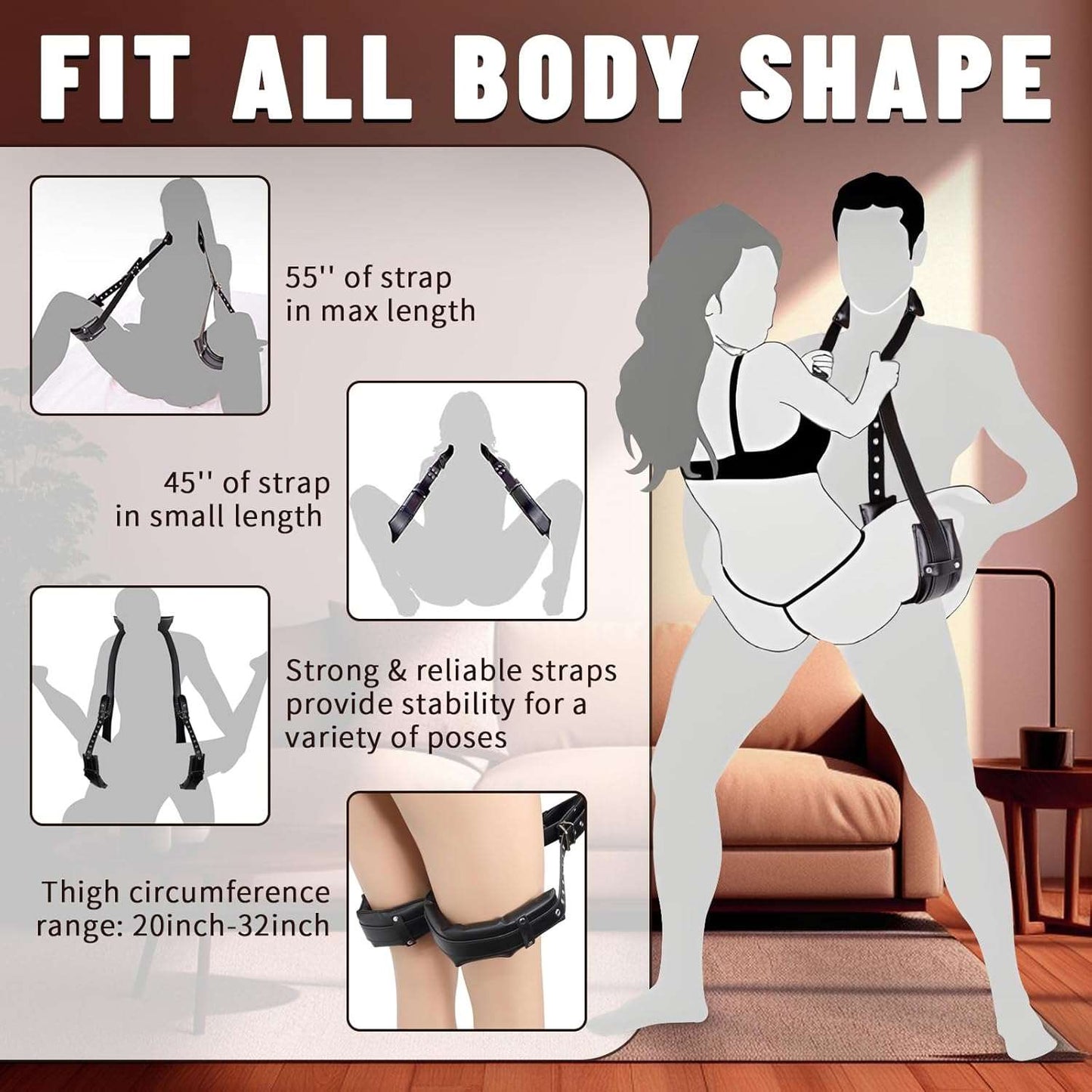 Neck - to - Thigh Bondage Restraints for BDSM - SinfulX