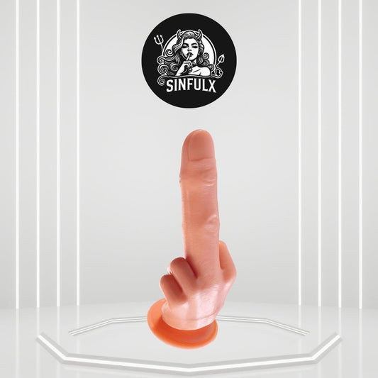 9.5" Bold Gesture Middle Finger Dildo - SinfulX