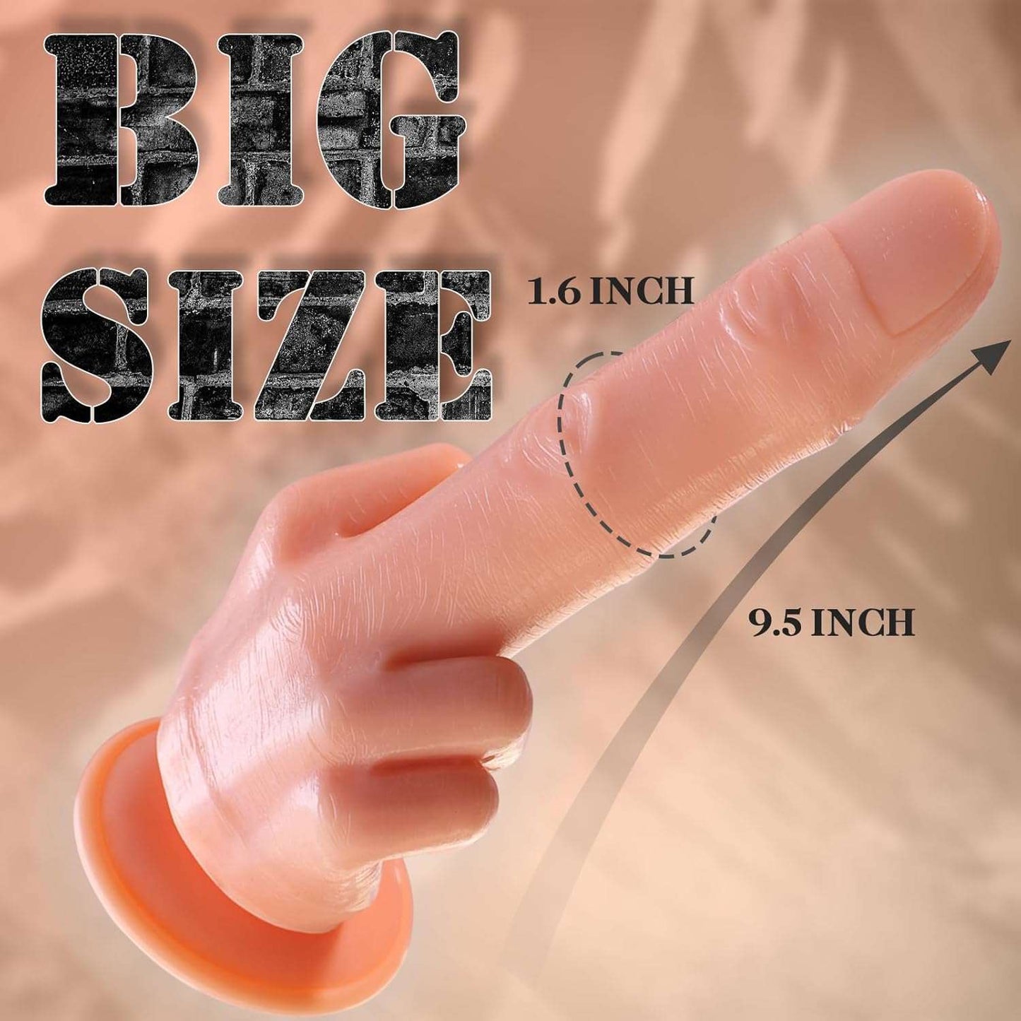 9.5" Bold Gesture Middle Finger Dildo - SinfulX