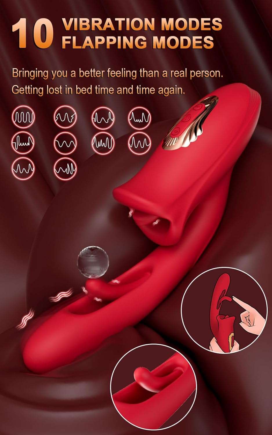 Dual - Stimulation Clitoral and G - Spot Vibrator Dildo - SinfulX