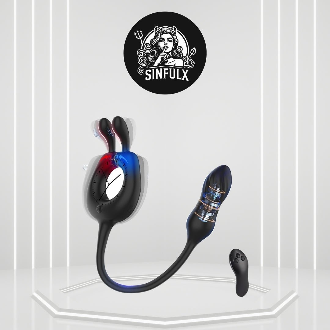 SereneWhirl Thrusting Prostate & Penis Ring Massager - SinfulX