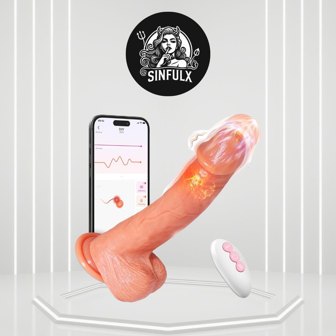 Remote Control Thrusting Dildo Vibrator - SinfulX