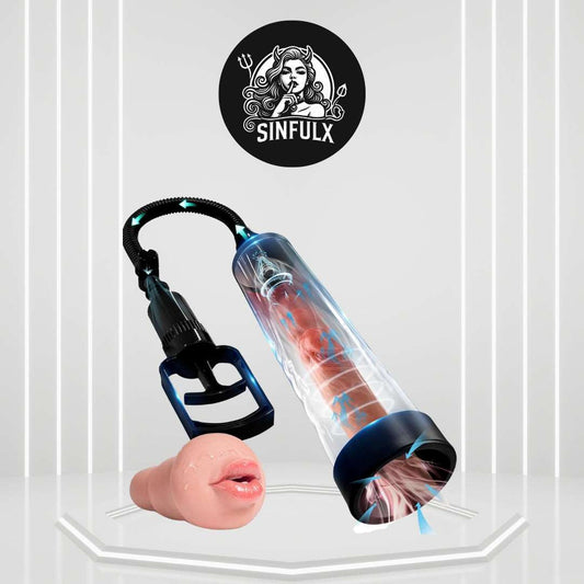 EdgePleasure Manual Vacuum Penis Extender Pump - SinfulX