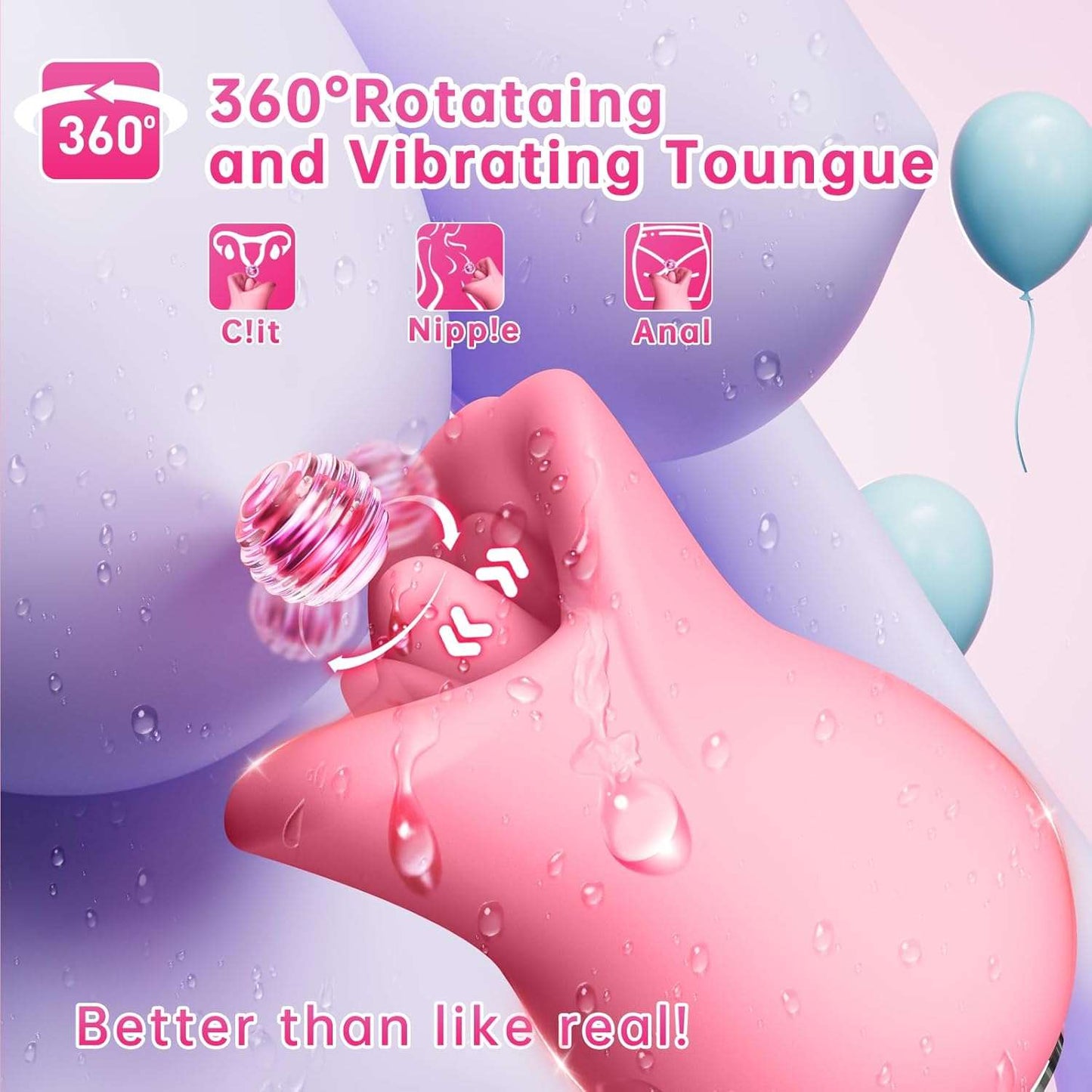 ErgoPulse Rotating Tongue Clitoral Stimulator - SinfulX