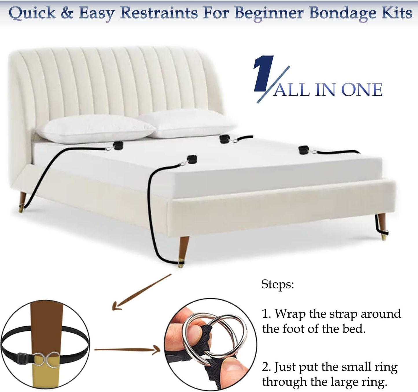 BDSM Bondage Bed & Restraints Kit - SinfulX