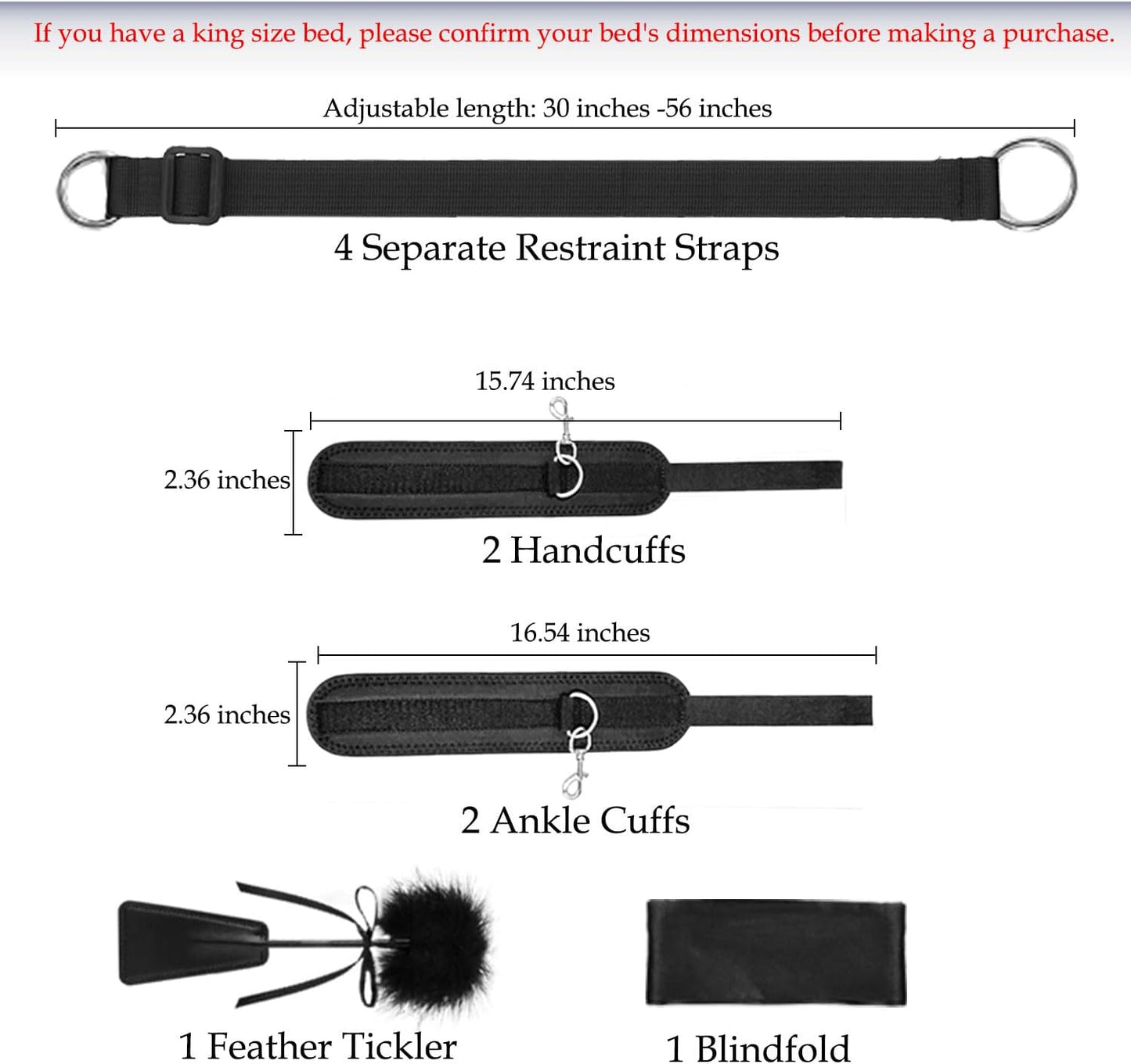 BDSM Bondage Bed & Restraints Kit - SinfulX