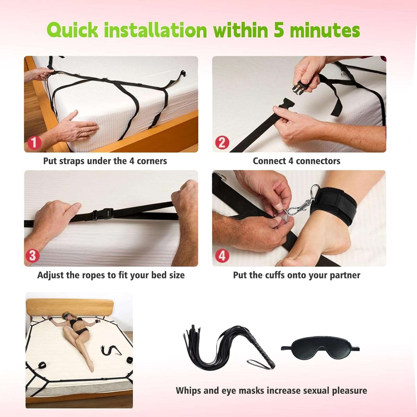 Extreme BDSM Bed Restraints Kit - SinfulX