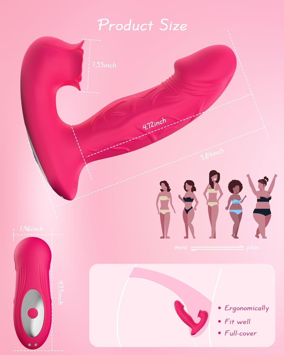 Remote Control Rose Clit Stimulation Dildo - SinfulX