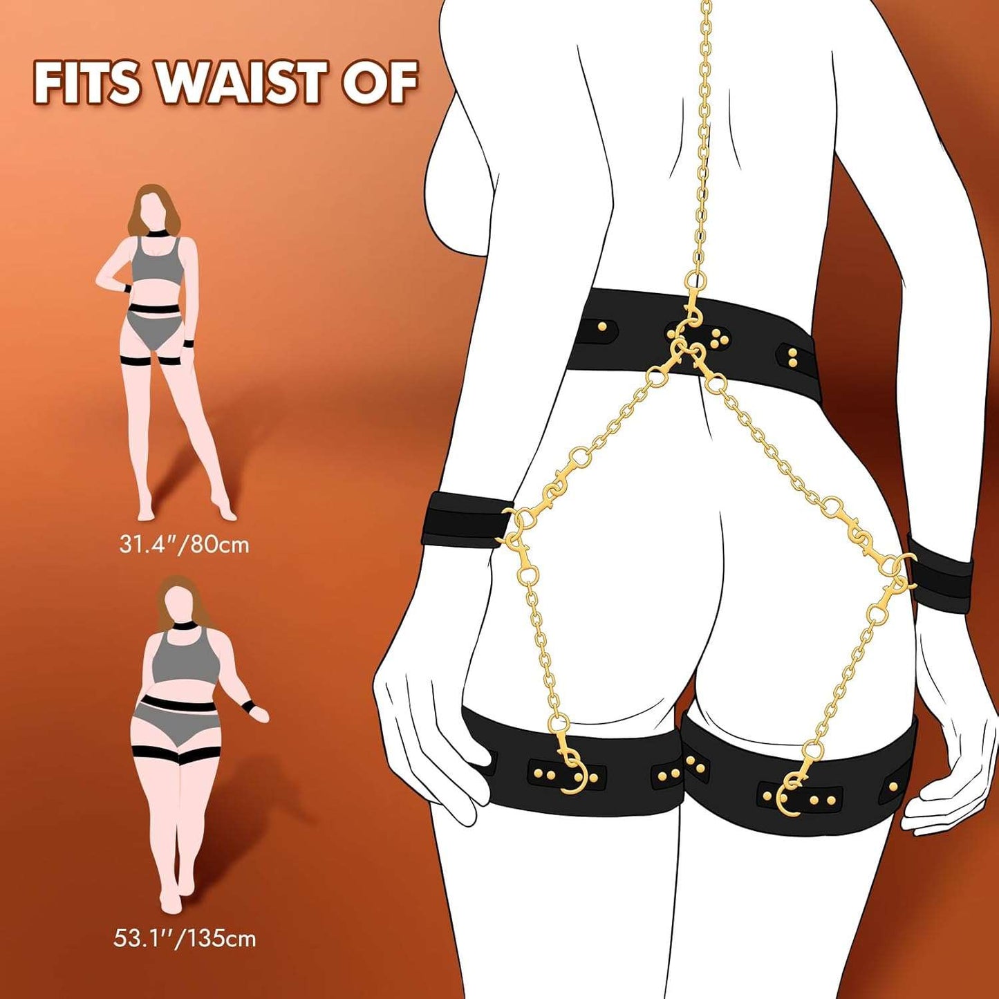 Full - Body Neck - to - Ankle BDSM Restraint Kit - SinfulX