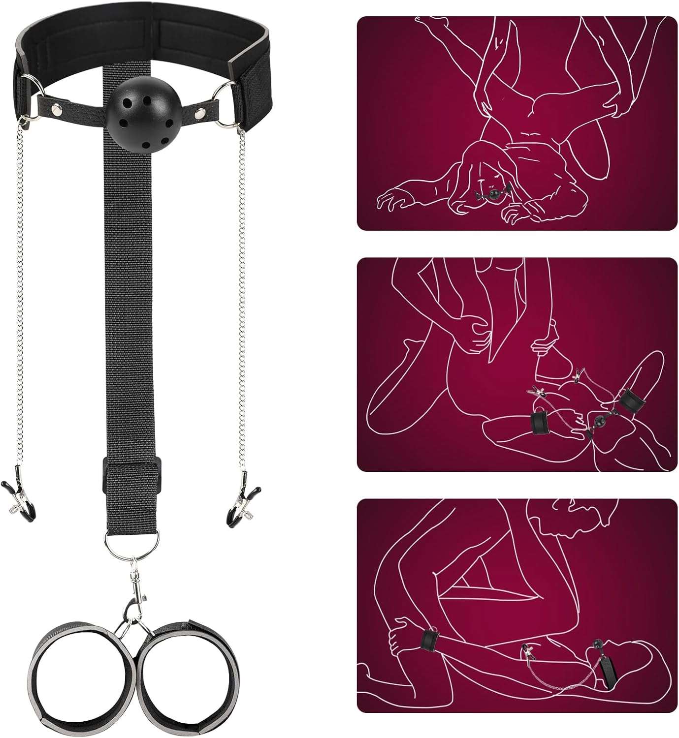 Front & Back BDSM Bondage Restraints - SinfulX