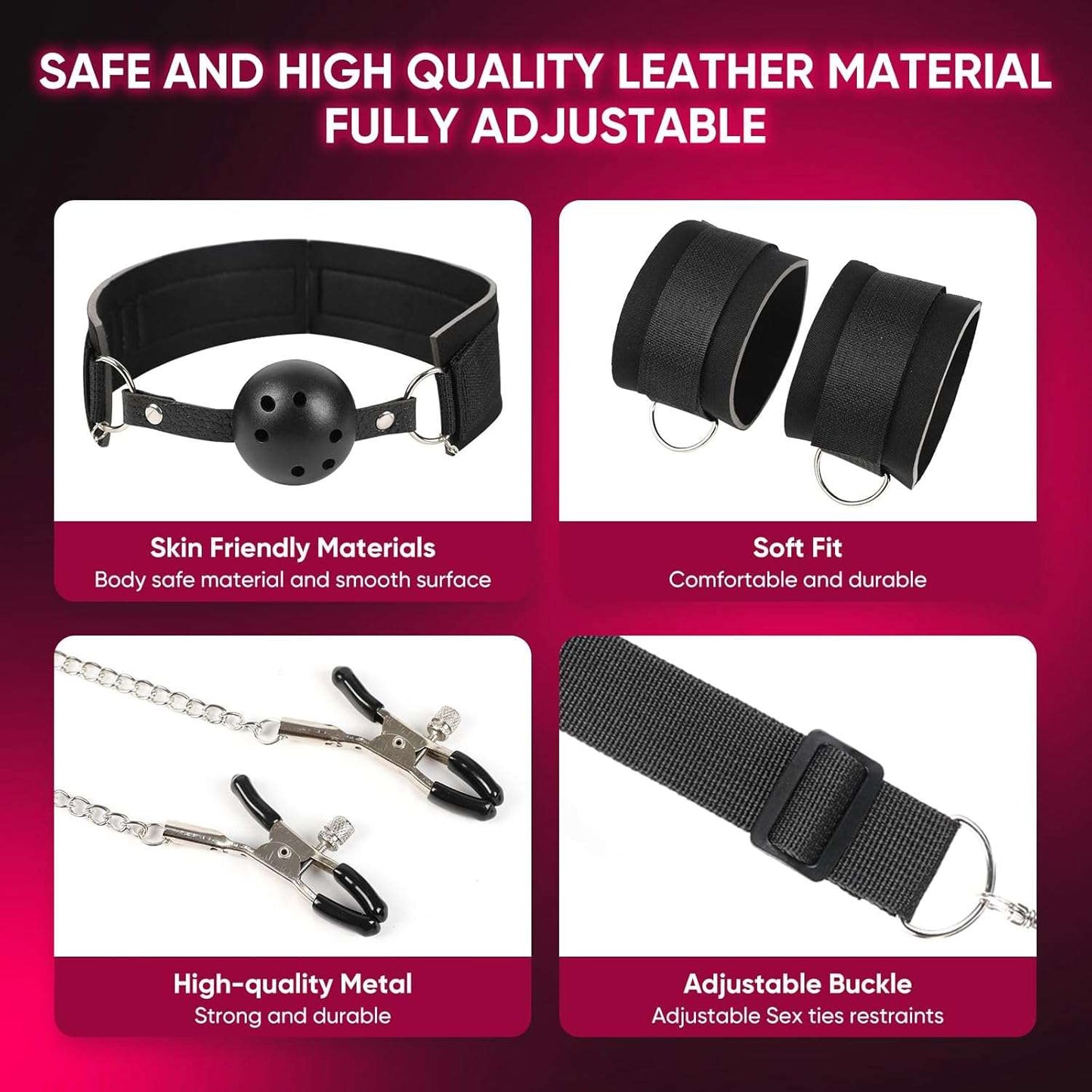 Front & Back BDSM Bondage Restraints - SinfulX