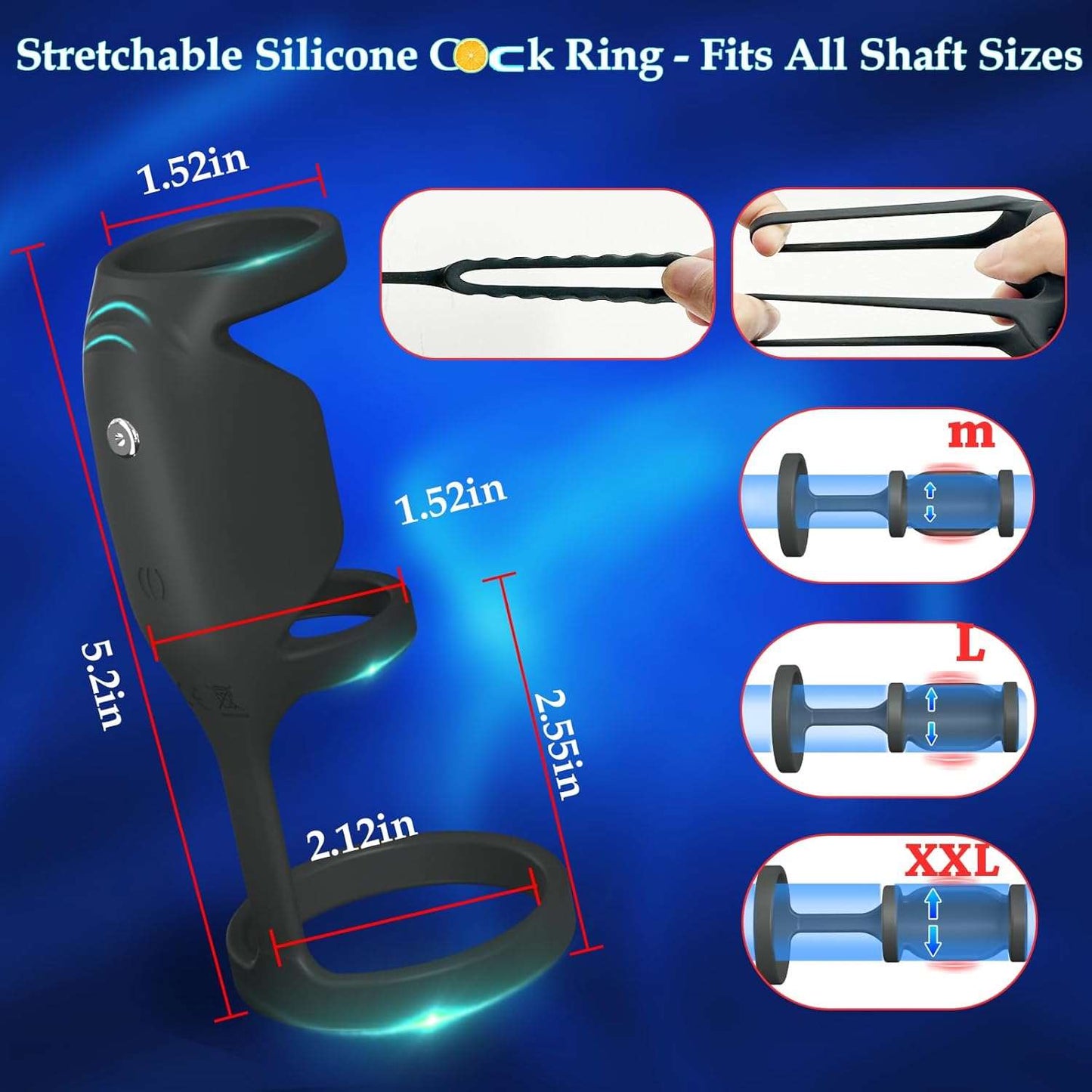 GlideEcho Vibrating Penis Ring Sleeve - SinfulX