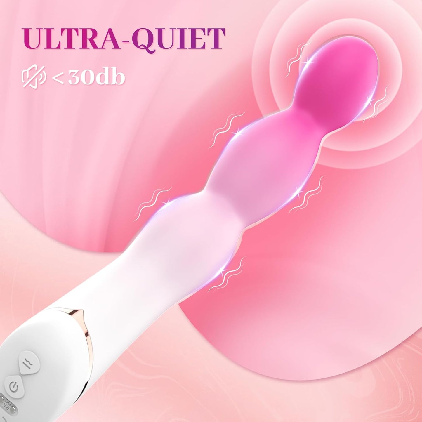 PulseWave Vibrating Anal Beads Wand - SinfulX