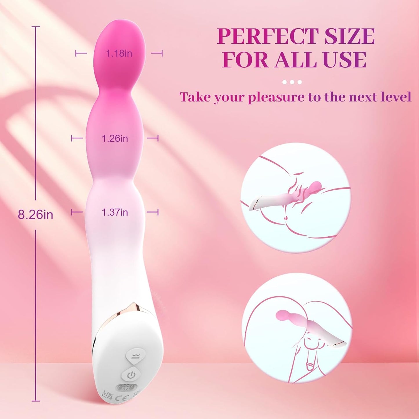 PulseWave Vibrating Anal Beads Wand - SinfulX