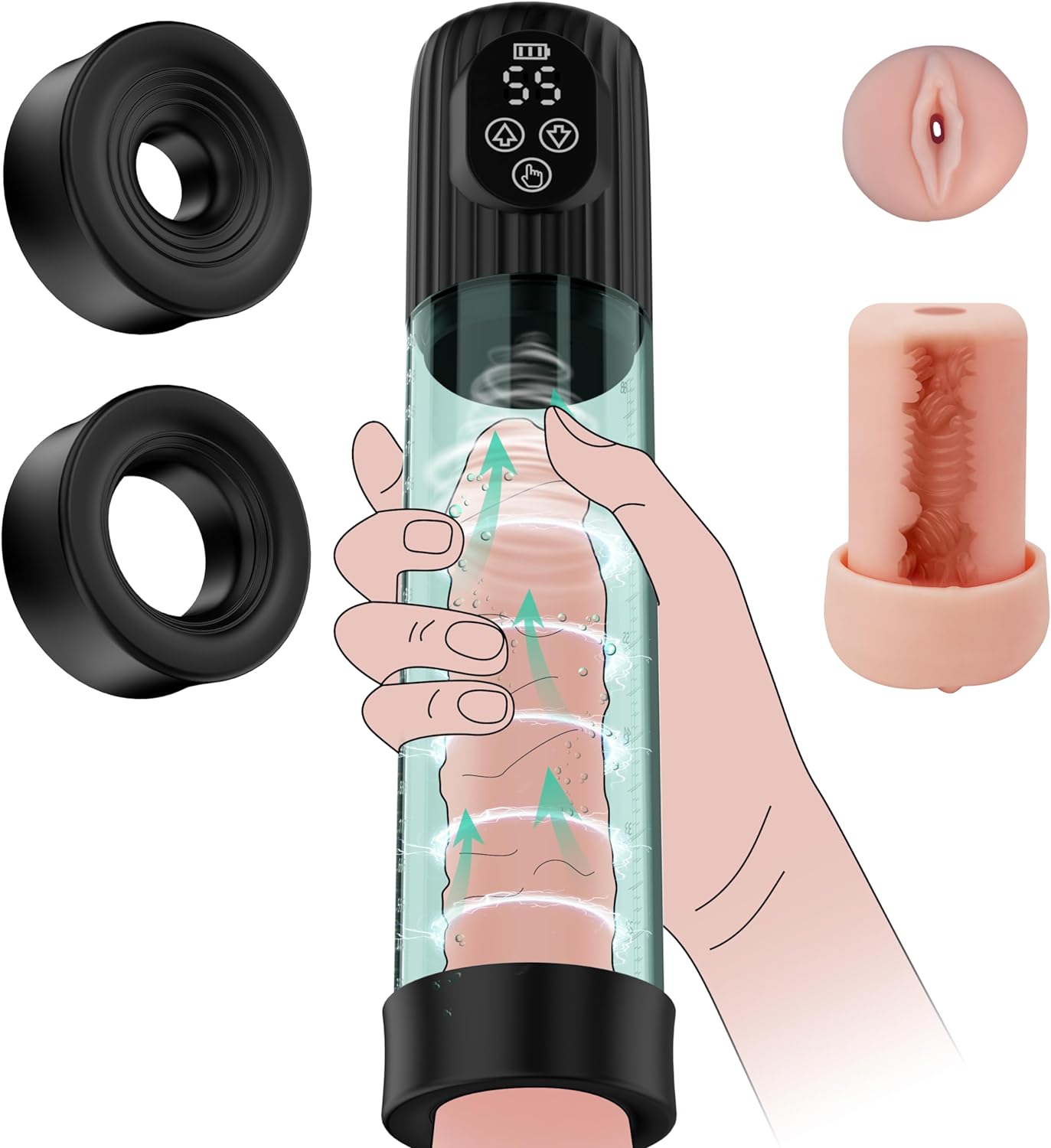 AquaGrip Penis Pump Male Masturbator - SinfulX