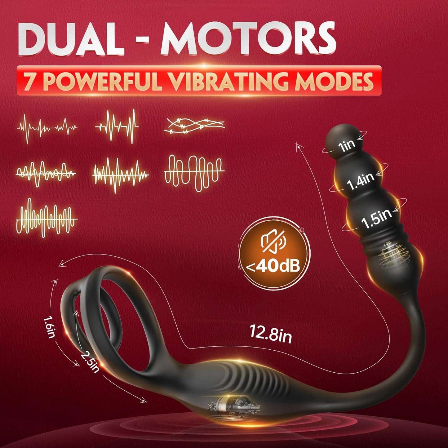 MotionMaster Dual Vibrating Prostate & Ring Massager - SinfulX