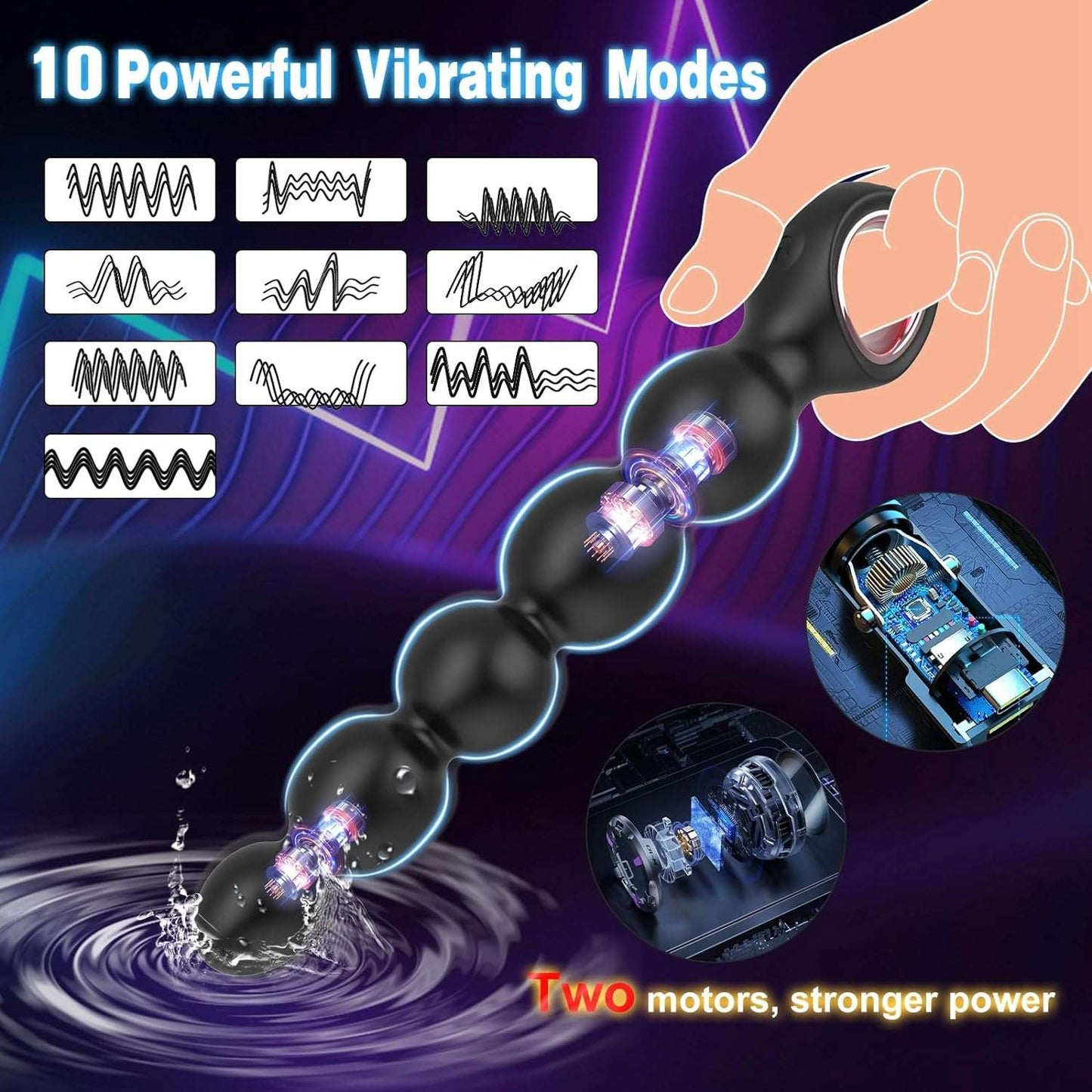 NewHorizons Vibrating Anal Beads Wand - SinfulX