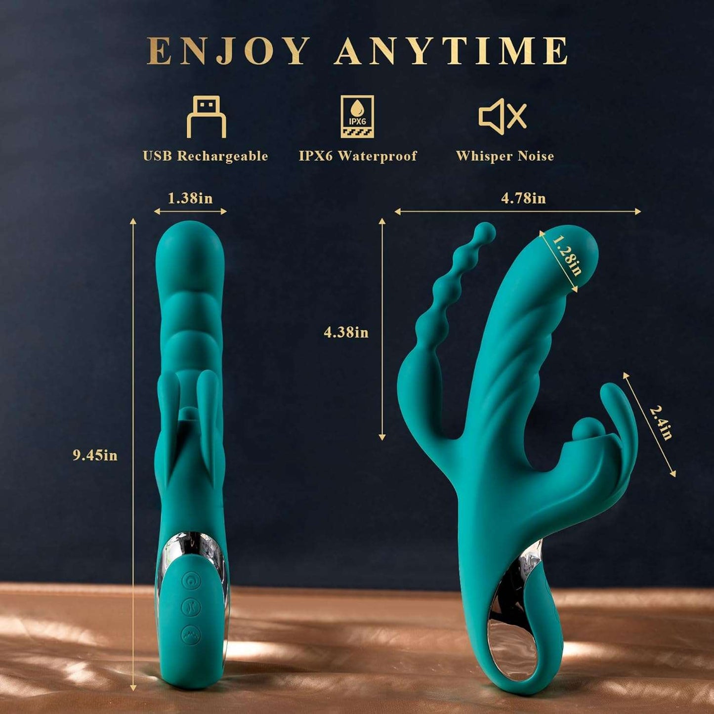 Nimbus Tri - Action Anal Beads and Clit Rabbit Vibrator - SinfulX
