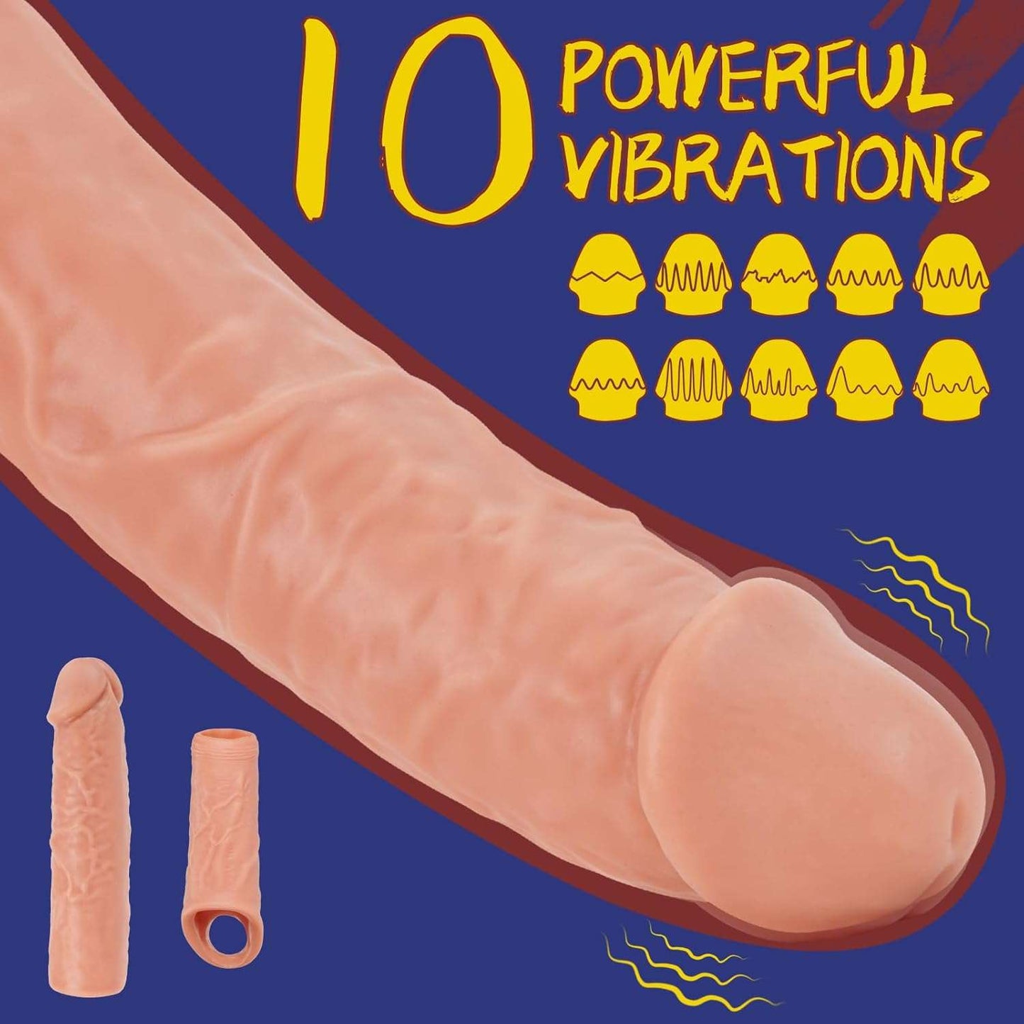 PowerGrip Vibrating Penis Extension Sleeve Set - SinfulX